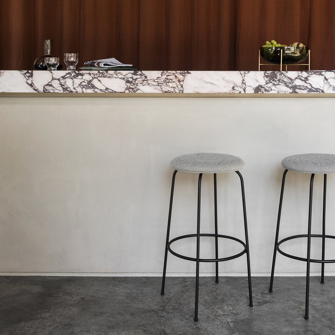 Afteroom Modern Bar Stool - Upholstered Seat with Metal Legs - Perfect for Kitchen Islands, Breakfast Bars & Home Bars