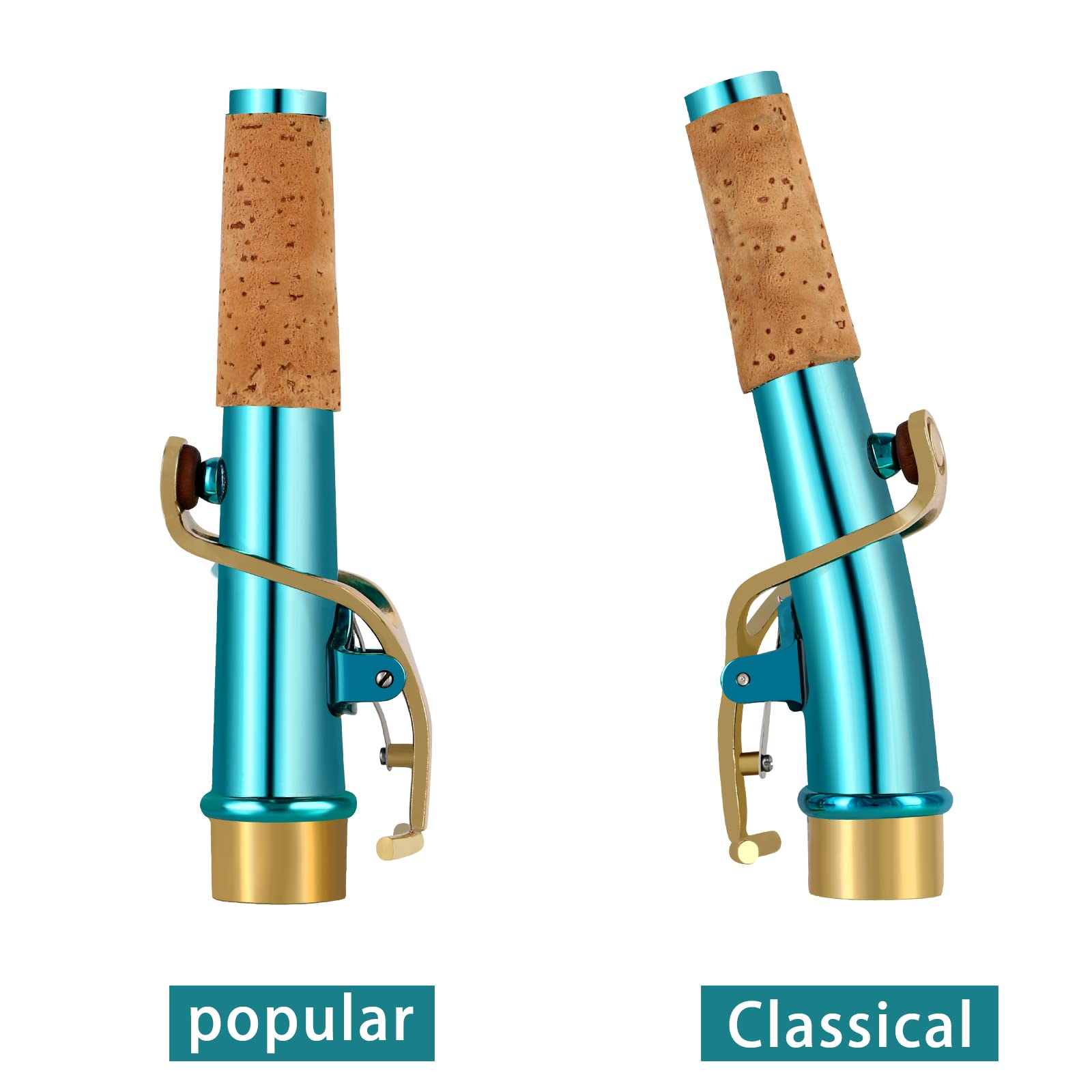 EASTROCK Bb Soprano Saxophone - Professional Straight Sax Instrument for Beginners & Intermediate Players with Carrying Case, Mouthpiece, Pads, Reed, Cleaning Kit, Neck Strap & White Gloves (Lake Blue) | Perfect for School Bands, Jazz Ensembles & Solo Practice