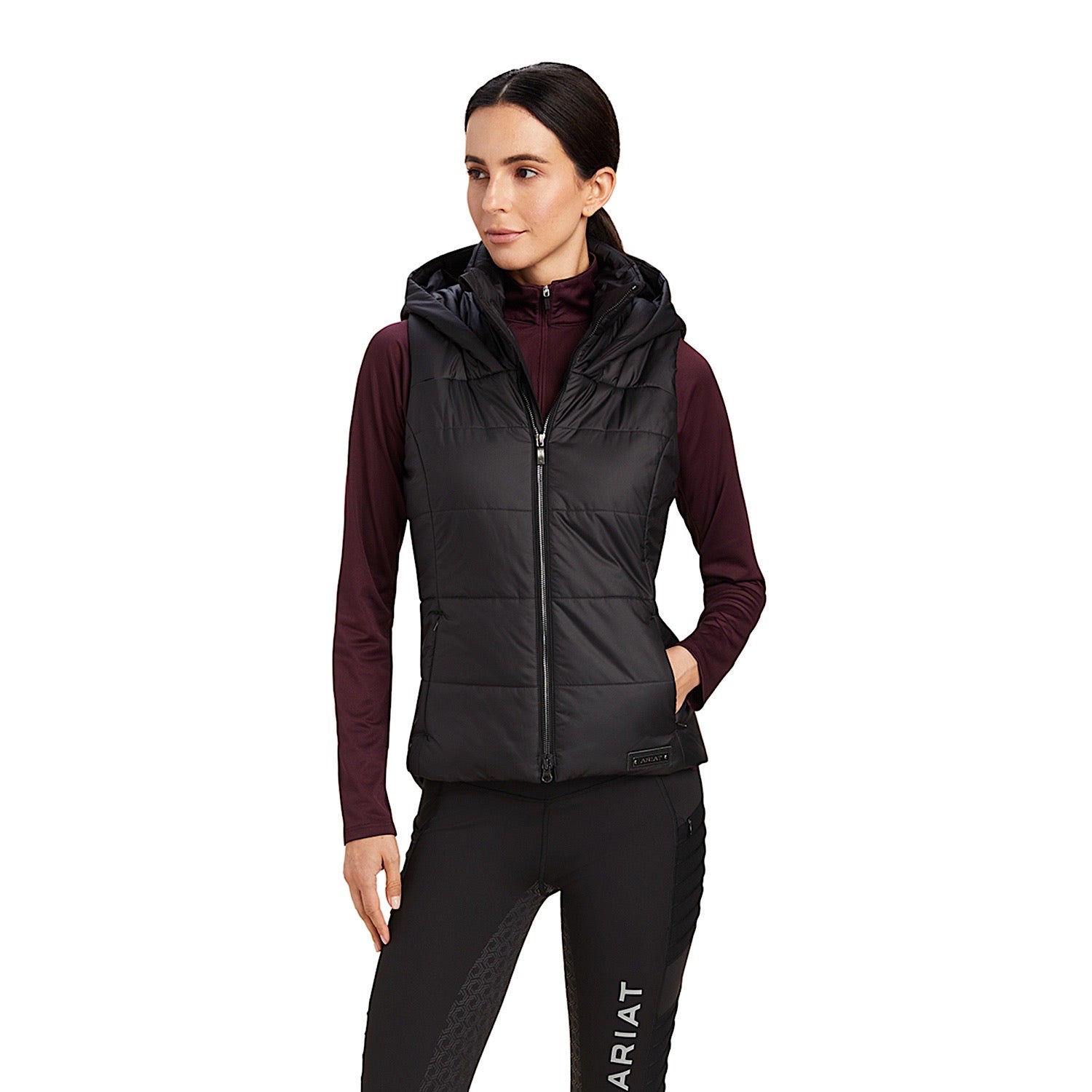 Ariat Women's Harmony Vest - Black - Lightweight Quilted Puffer Vest for Outdoor Activities, Hiking & Casual Wear