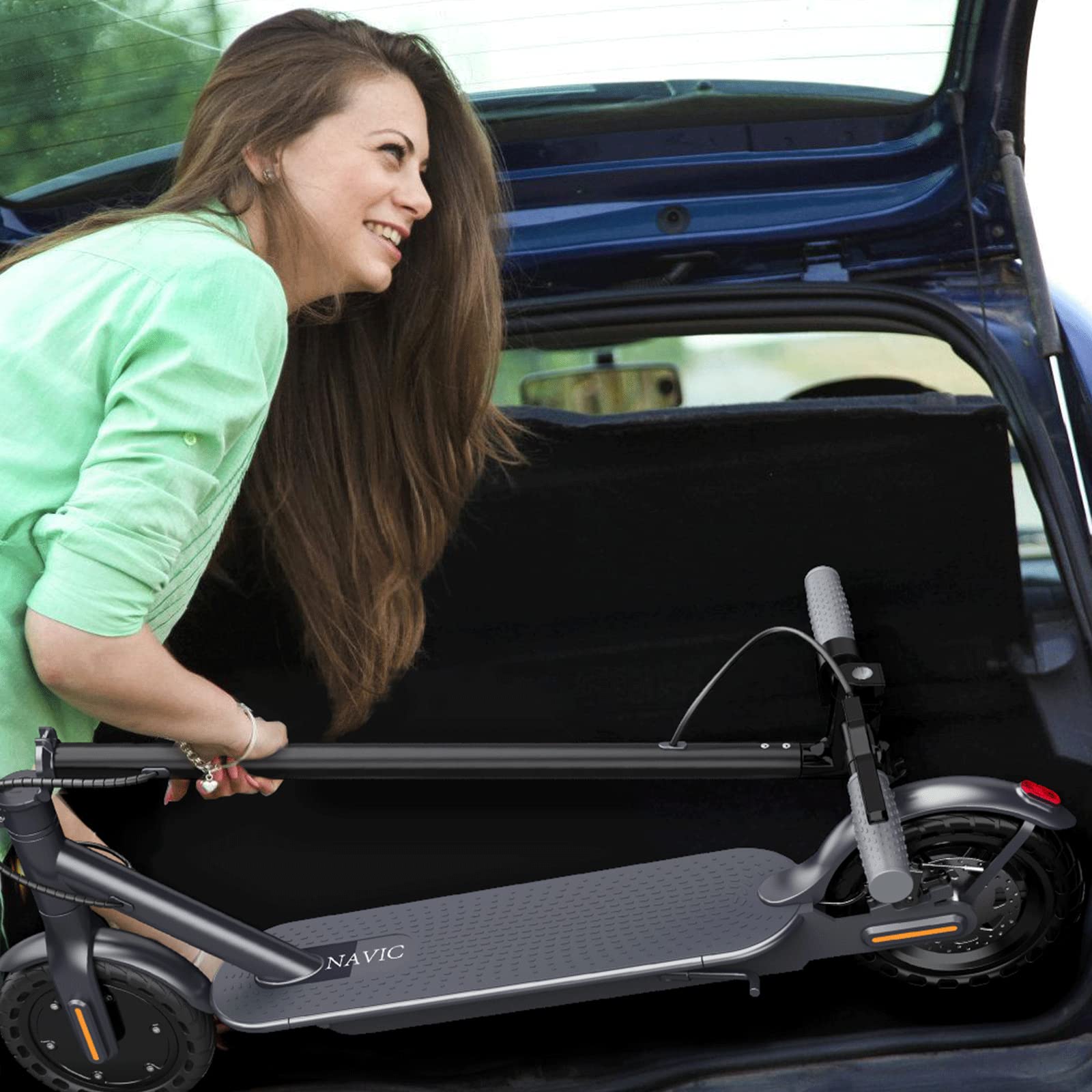 NAVIC Electric Scooter for Adults - 19-22 MPH, 21-23 Mile Range, Foldable E-Scooter with App Control, Dual Suspension & Turn Signals - Perfect for Commuting & Urban Travel