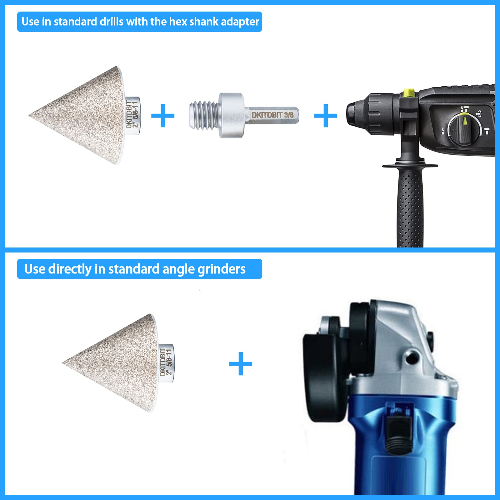 Premium Diamond Beveling Chamfer Bit & Countersink Drill Bit for Porcelain & Ceramic Tiles – 2