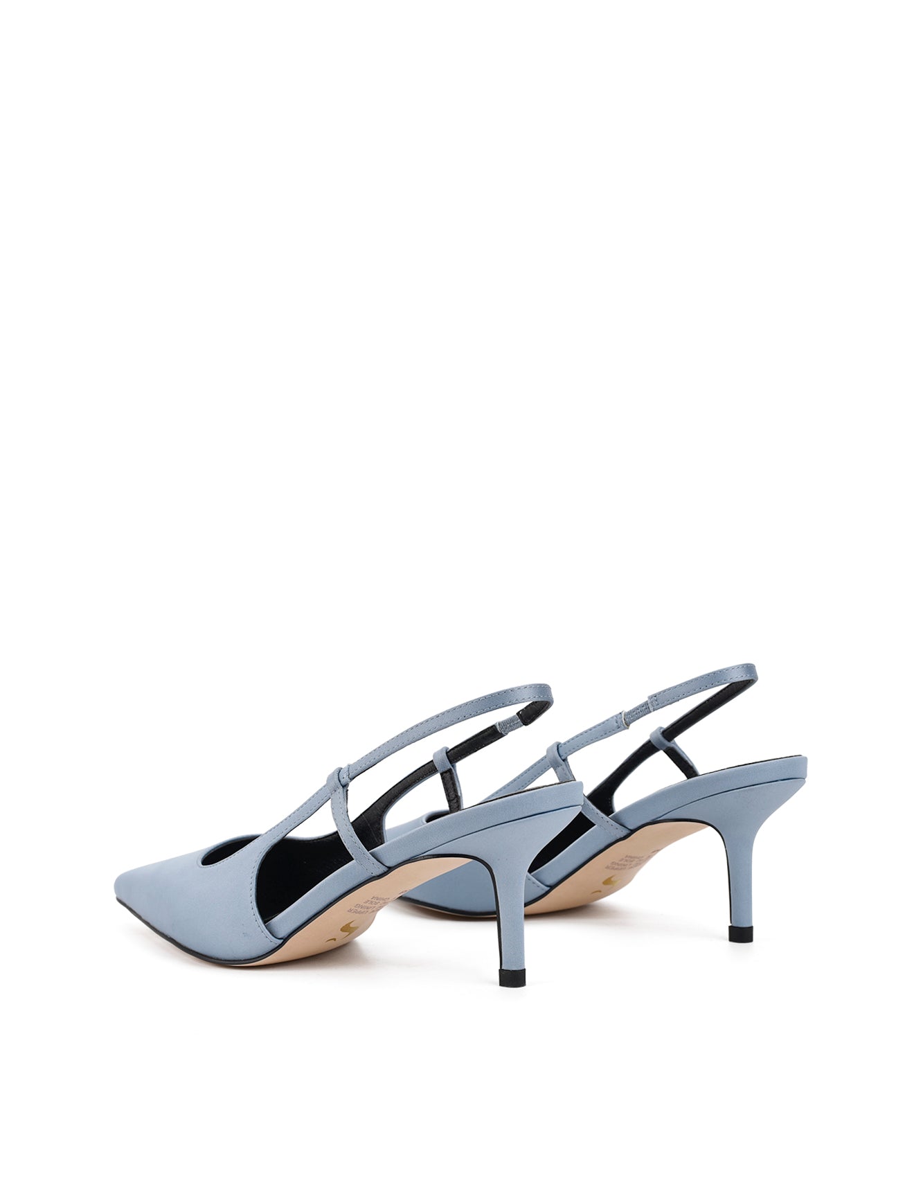 Yohana Women's Blue Satin Heeled Slingback Sandals - Elegant Dress Shoes for Weddings, Parties & Special Occasions