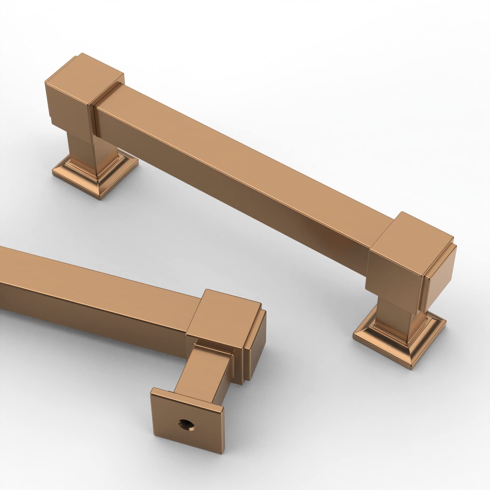 10 Pack 4 Inch (102mm) Champagne Bronze Cabinet Pulls - Elegant Kitchen Cabinet Handles & Drawer Pulls for Cupboards, Dressers & Home Furniture Upgrade