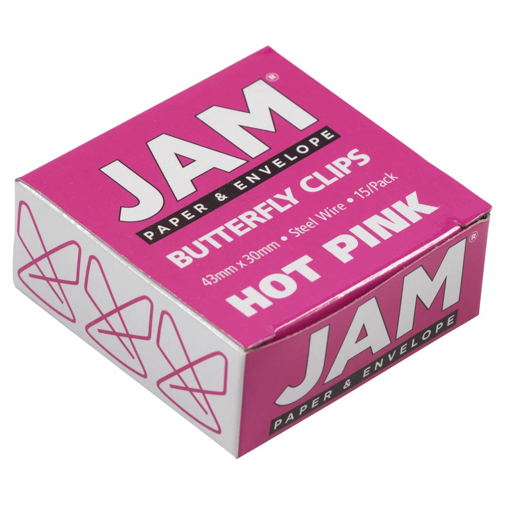 Colorful Butterfly Paper Clips - Pink Stationery Clamps for Office & School - 15 Pack - Perfect for Organizing Documents, Notebooks & Craft Projects