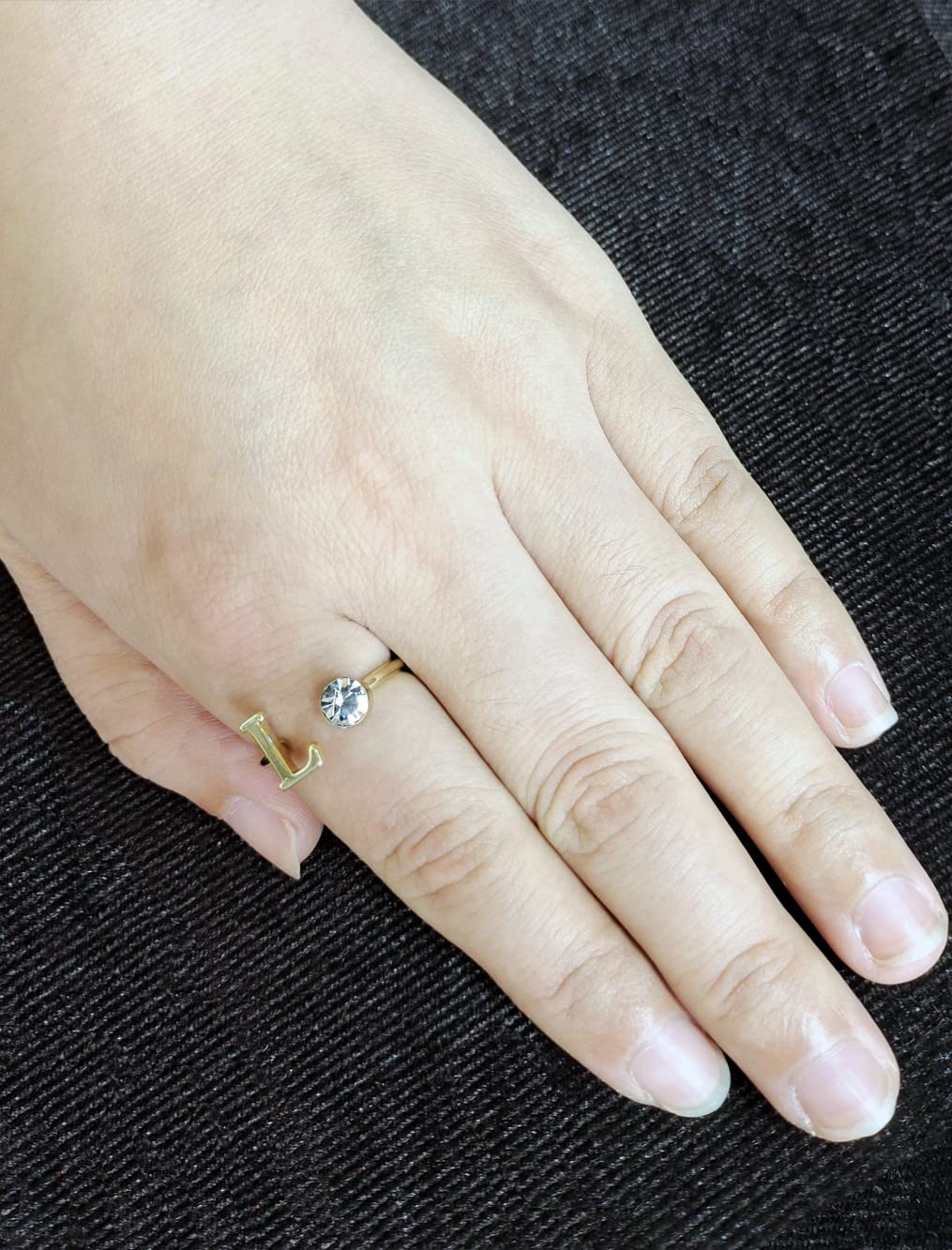 Personalized Rose Gold Initial Letter Ring A-Z - Custom Monogram Stackable Ring for Women - Perfect for Gifts, Engagements, and Everyday Wear