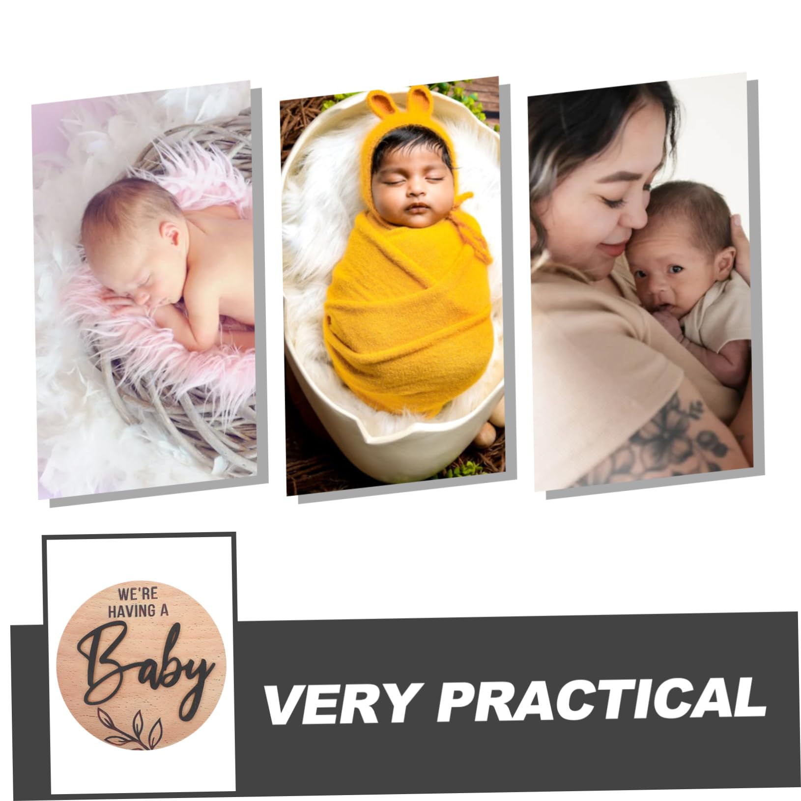 HEMOTON Baby Birth Announcement Sign - Nursery Decor for Newborns | Baby Shower Gift