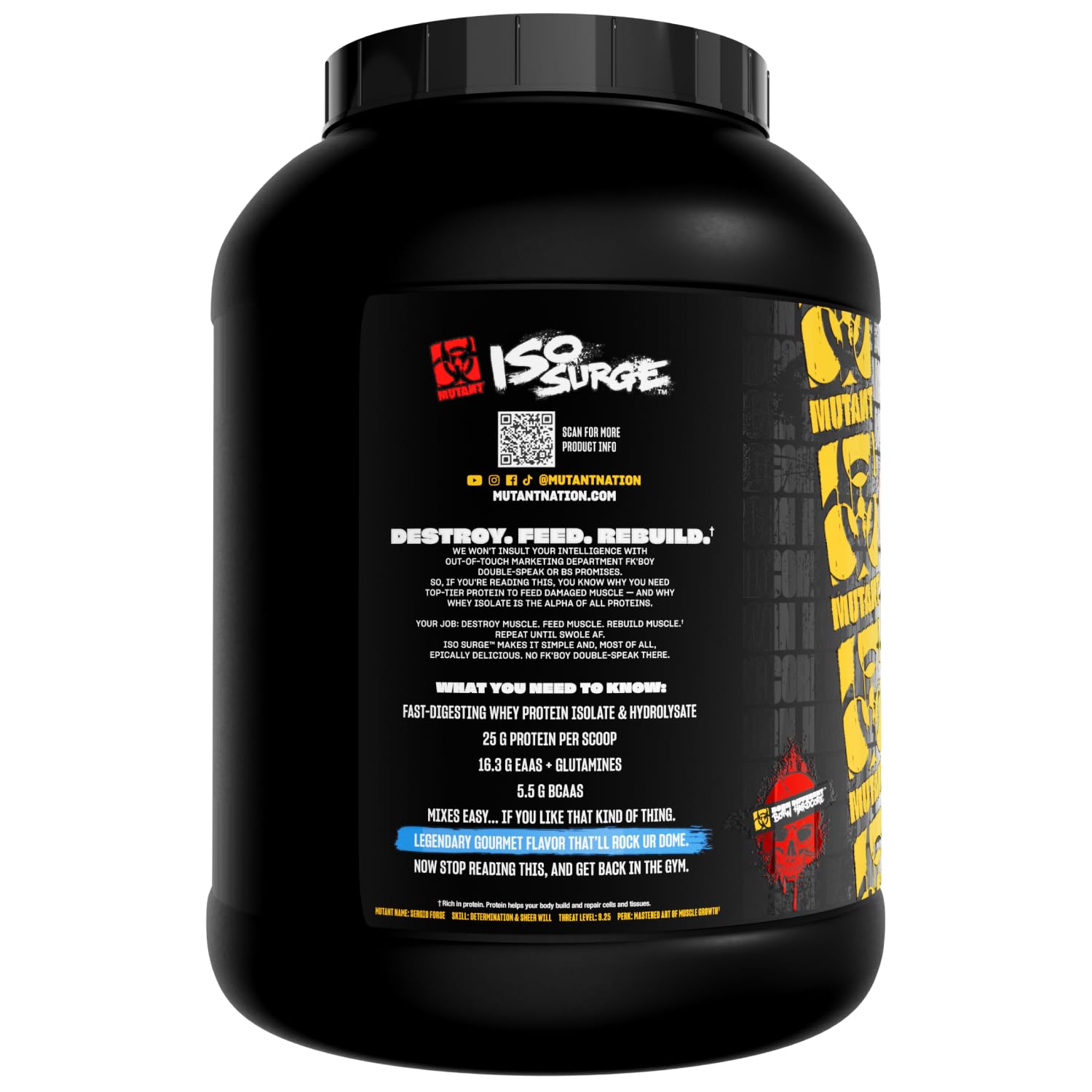 Mutant ISO Surge Whey Protein Isolate Powder - Fast Muscle Recovery & Growth, 5 lb Vanilla Ice Cream - Post-Workout & Strength Training Supplement for Athletes & Bodybuilders
