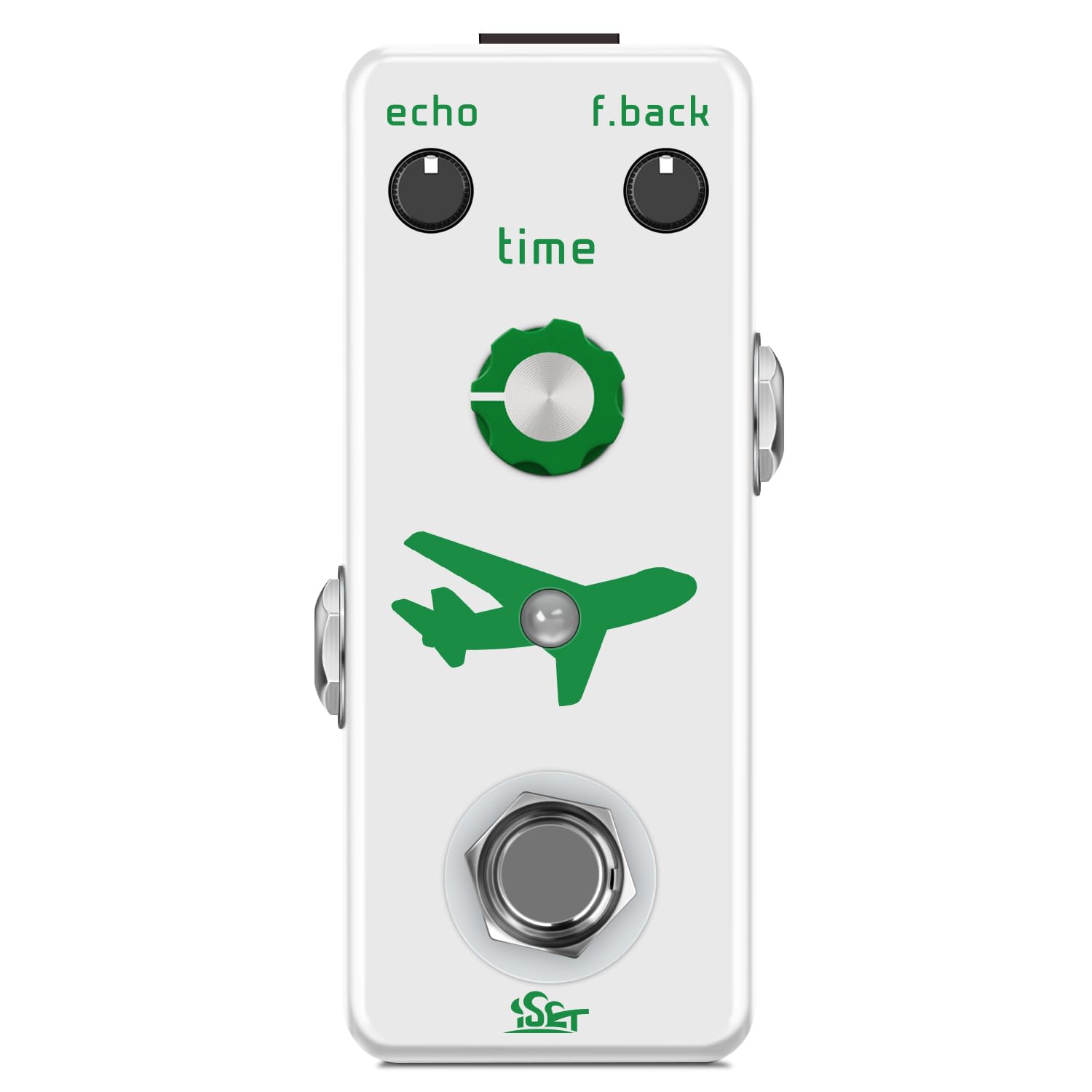 ISET Analog Pure Flight Delay Guitar Pedal - True Bypass Delay Effect for Electric Guitar & Bass - Perfect for Live Performances, Studio Recording & Practice Sessions