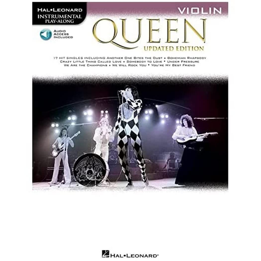 Queen - Updated Edition: Violin Instrumental Play-Along Book & CD | Classic Rock Songs for Violin Practice, Performance & Cover | Perfect for Solo Practice, Music Lessons & Live Performances