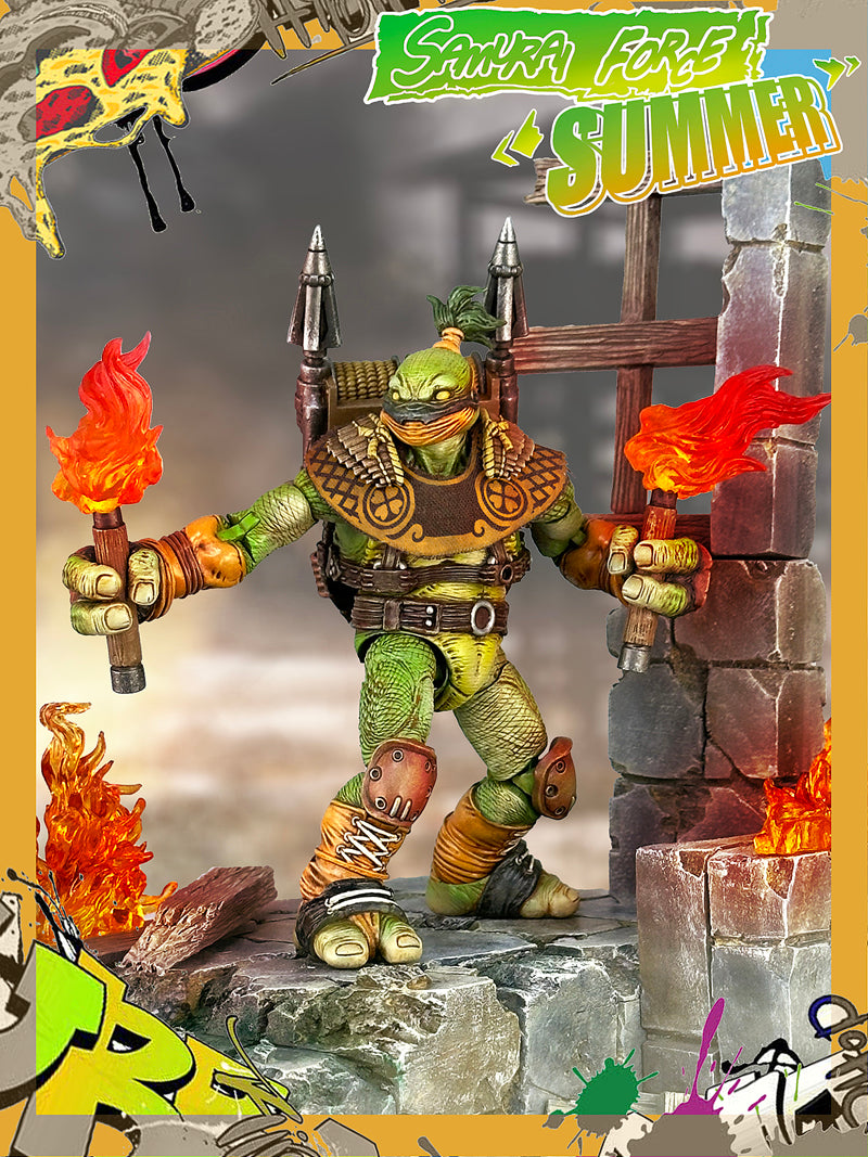 Fury Toys 1/12 Scale 5-inch Action Figure - Wave 3 Rage Samurai Force Turtle Collectible Figure for Display & Play | Perfect for Anime Fans, Model Collectors, and Gift Giving