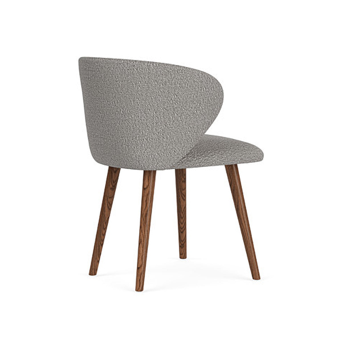 Ellie Boucle Dining Chair - Modern Upholstered Accent Chair for Kitchen, Dining Room, or Office - Soft Textured Fabric & Sturdy Wooden Legs - Perfect for Home Decor & Entertaining