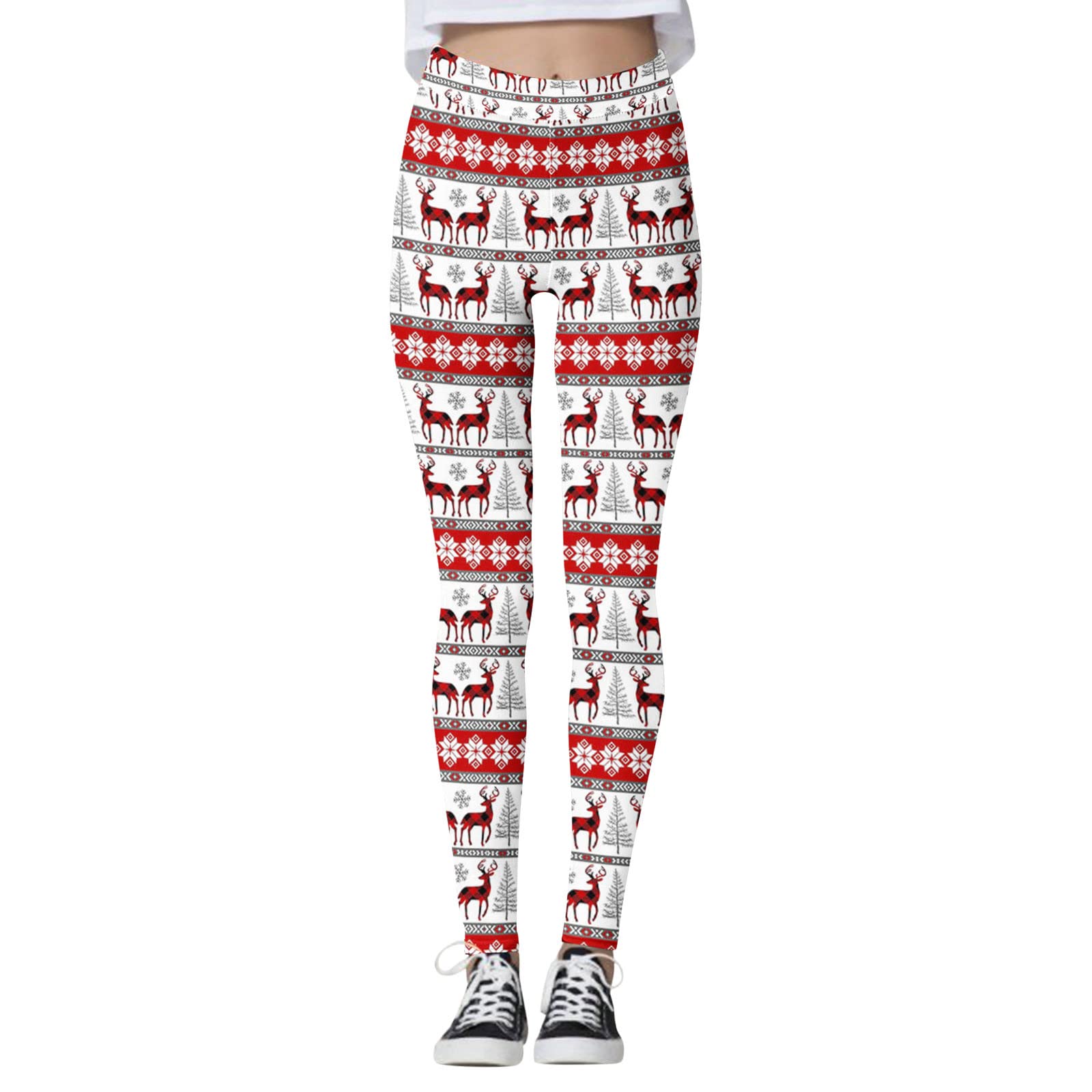 sdbrld Women's Plus Size Christmas & Halloween Leggings - Pumpkin Head Stripes Gothic Print High Waist Yoga Pants (Z21-White, XL) for Holiday Parties, Workouts & Festive Outfits