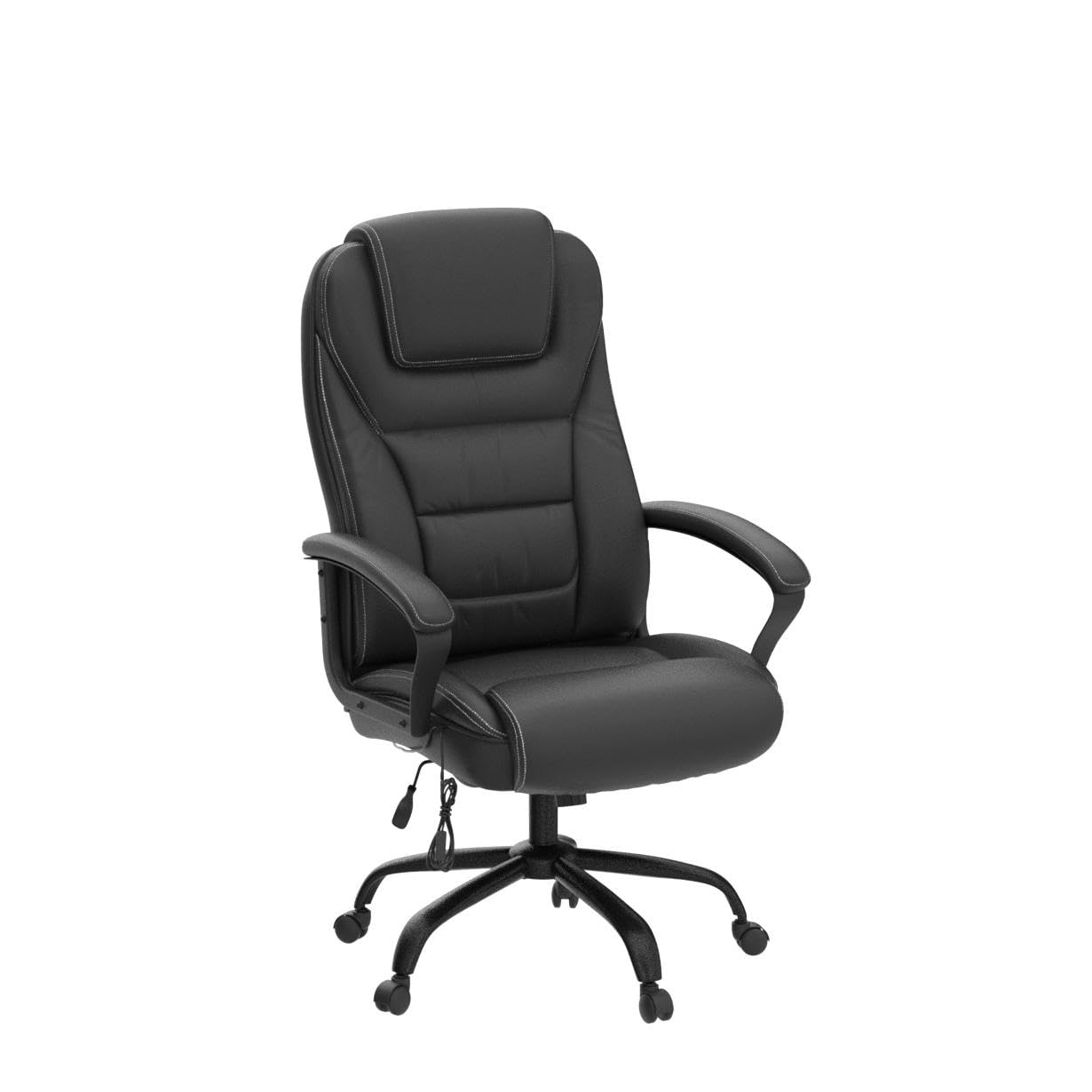 Heavy Duty Big and Tall Office Chair for 500lbs - Ergonomic Executive Desk Chair with Lumbar Support, Adjustable Armrest & Headrest - PU Leather Computer Task Chair for Home & Office - Black    Perfect for large individuals needing extra support during long work hours, gaming sessions, or home office use.