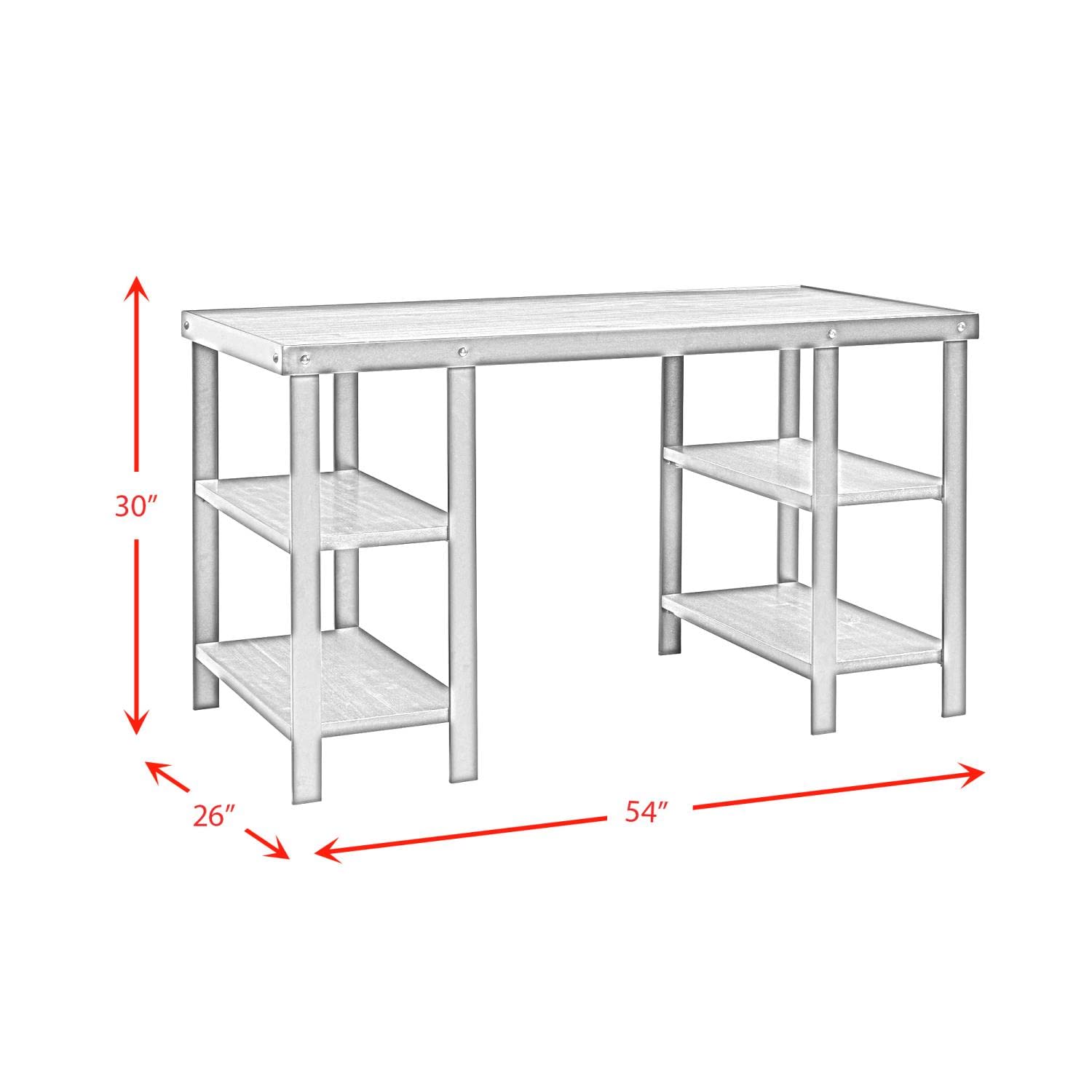 Picket House Furnishings Juno Desk with White Marble Top - Modern Home Office Desk for Small Spaces, Study & Workstation - Perfect for Remote Work & Writing