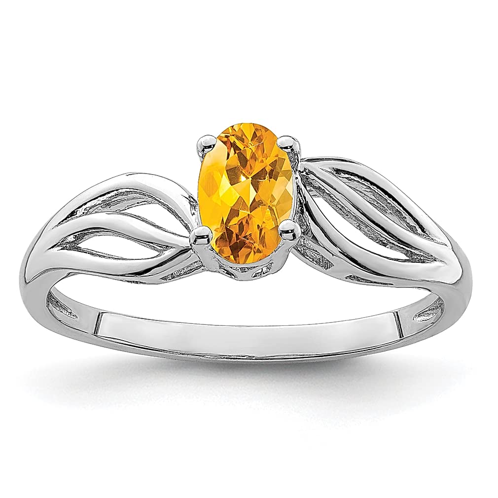 925 Sterling Silver Citrine Ring - November Birthstone Jewelry for Women, Elegant Gemstone Gift for Her | Perfect for Birthdays, Anniversaries & Special Occasions