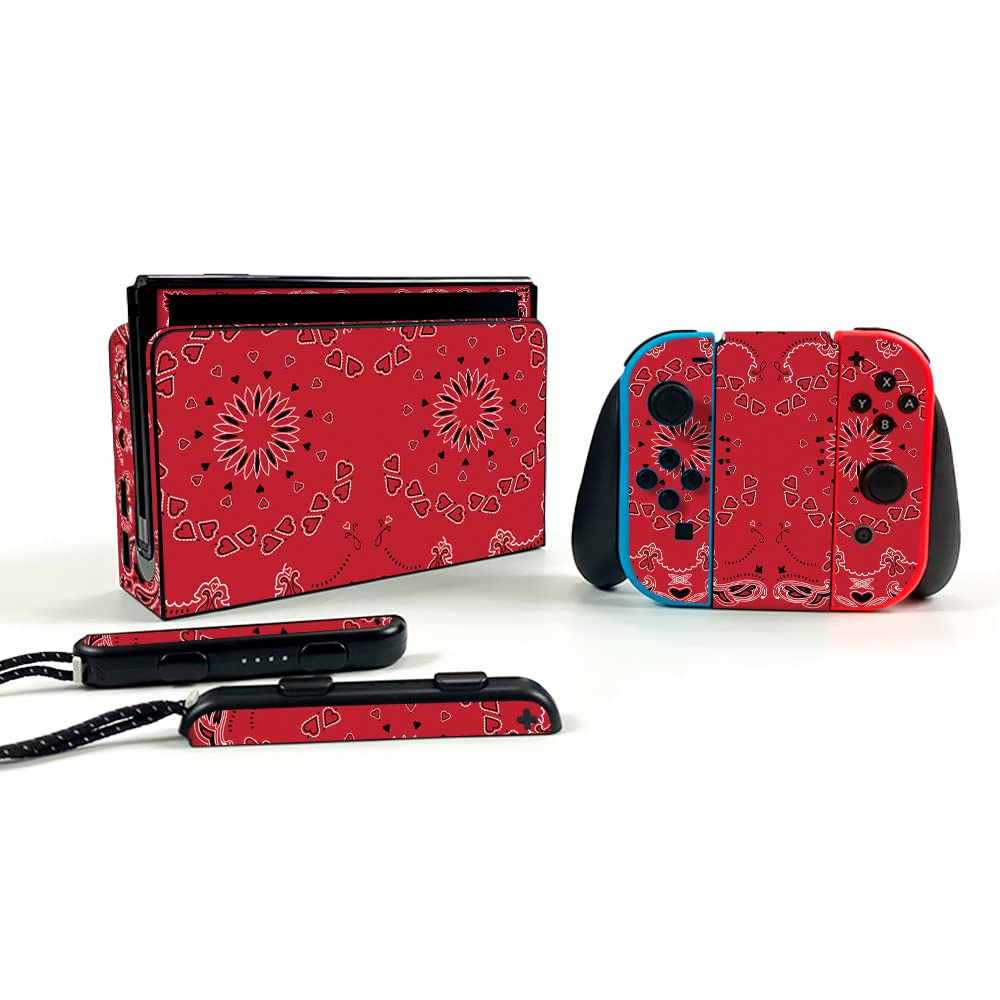 MightySkins Vinyl Decal Wrap Cover for Nintendo Switch OLED - Bandana Design | Protective, Durable & Customizable Skin | Easy to Apply & Remove | Made in USA | Perfect for Gaming, Travel & Personalization