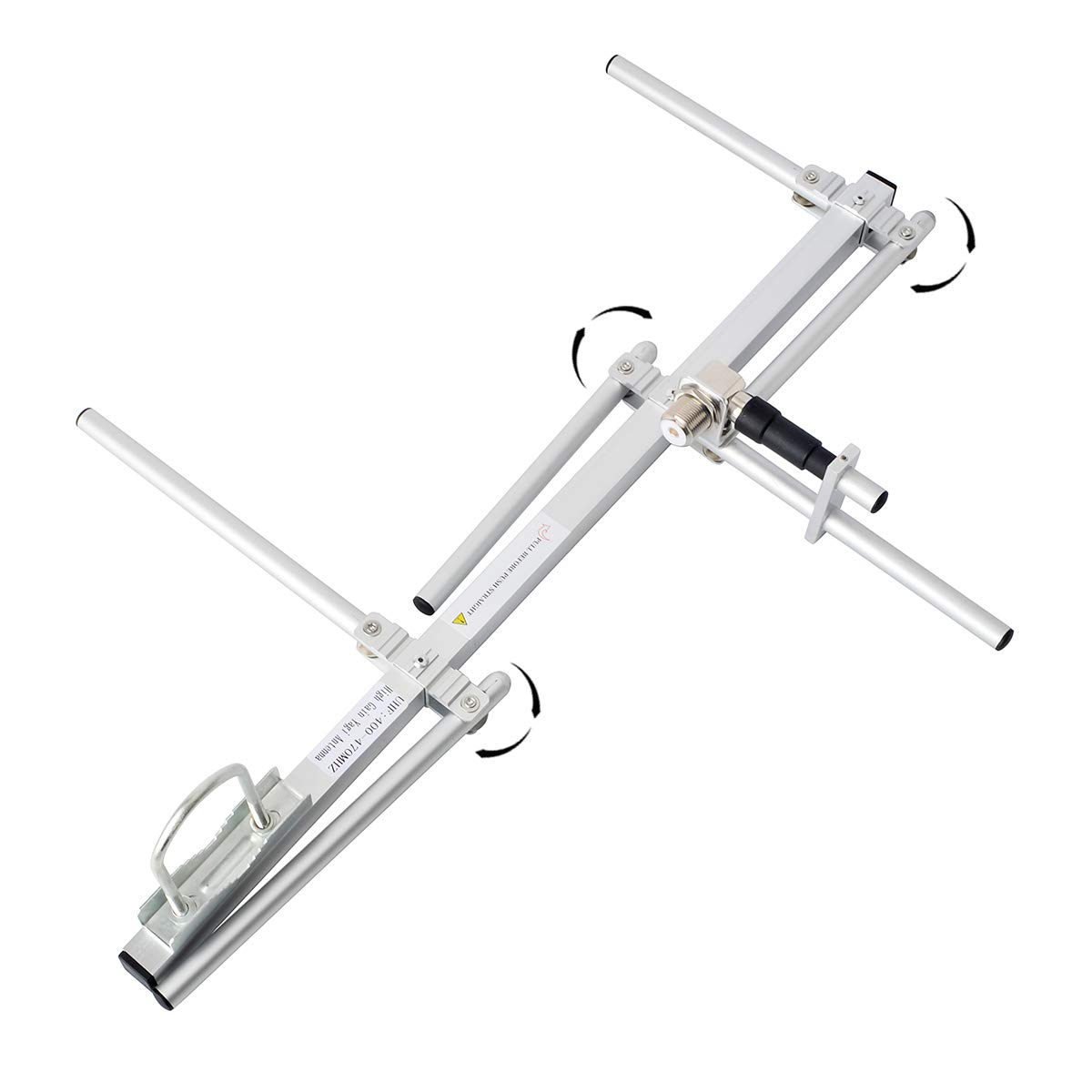 High Gain UHF YAGI Antenna 400-470MHz - Foldable 3-Element Aluminum Alloy Outdoor Antenna with SL16 Female Connector for Motorola, Kenwood, Yaesu, HYT Two-Way Radios - Perfect for Emergency Communications, Ham Radio, and Outdoor Adventures