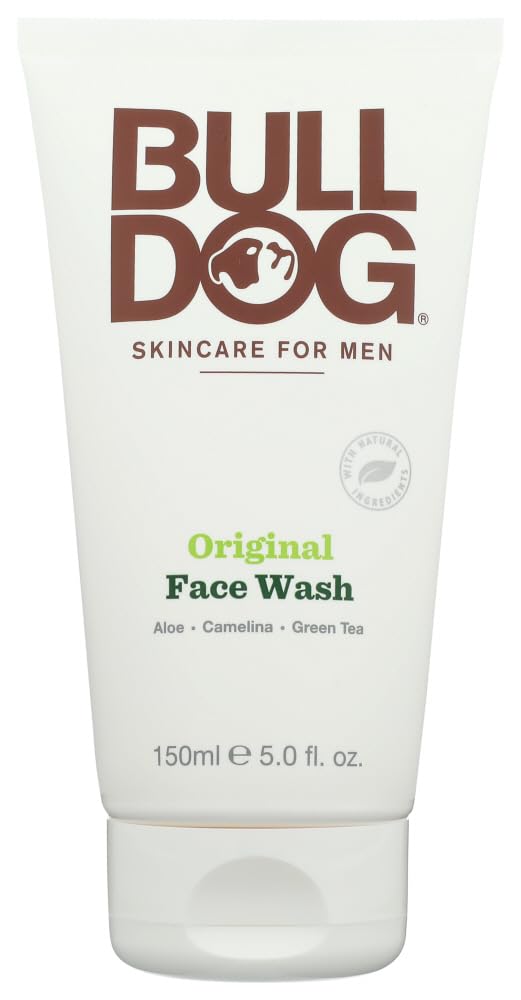 Bulldog Natural Skincare Original Face Wash for Men - 5.0 oz x 2 Pack | Gentle Cleansing for Sensitive Skin | Perfect for Daily Face Care Routine & Travel