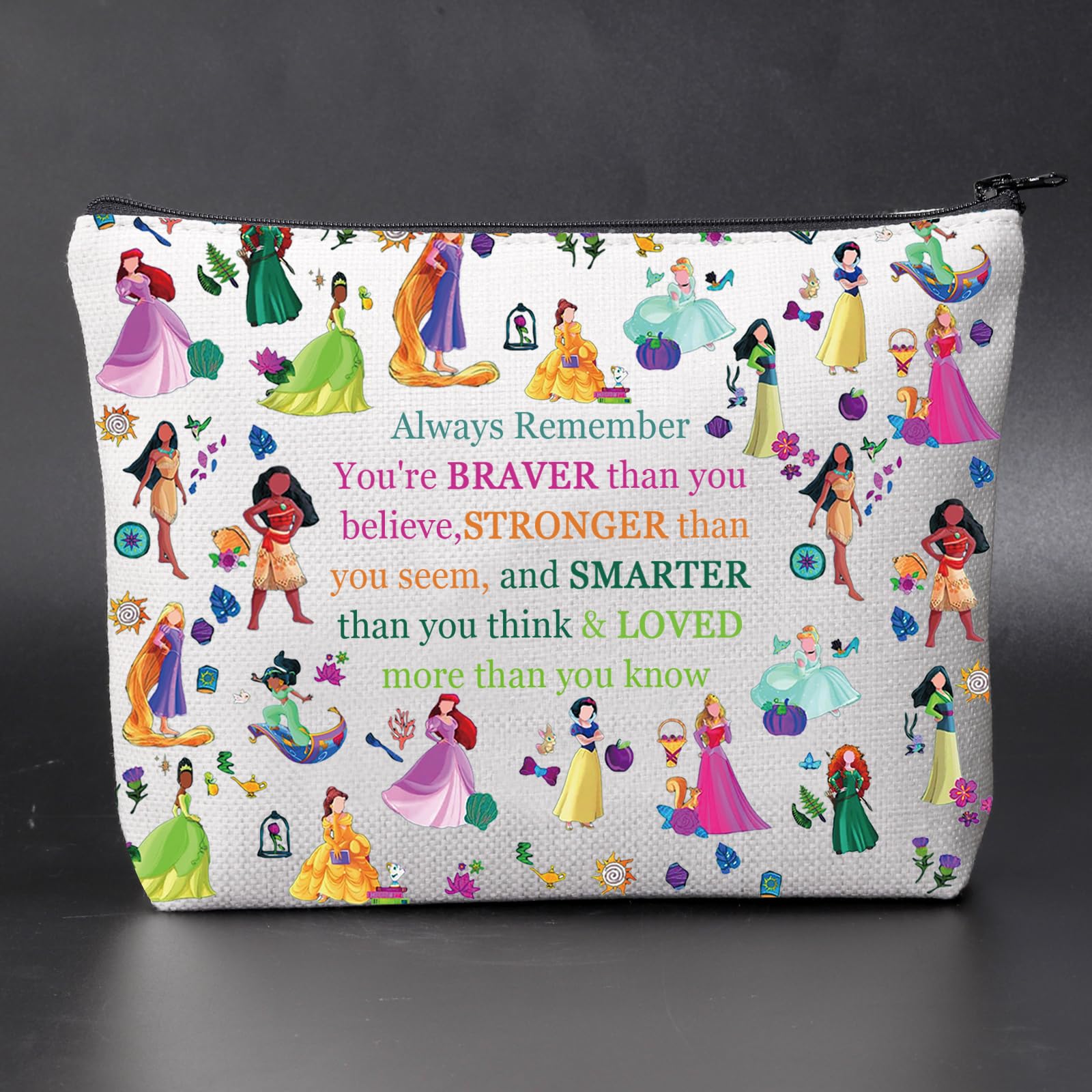 JNIAP Magical Princess Cosmetic Bag - Fairy Tale Themed Makeup Pouch for Kids & Teens | Perfect Birthday Gift for Daughters, Princess Lovers | Great for Travel, School & Party Makeup Storage