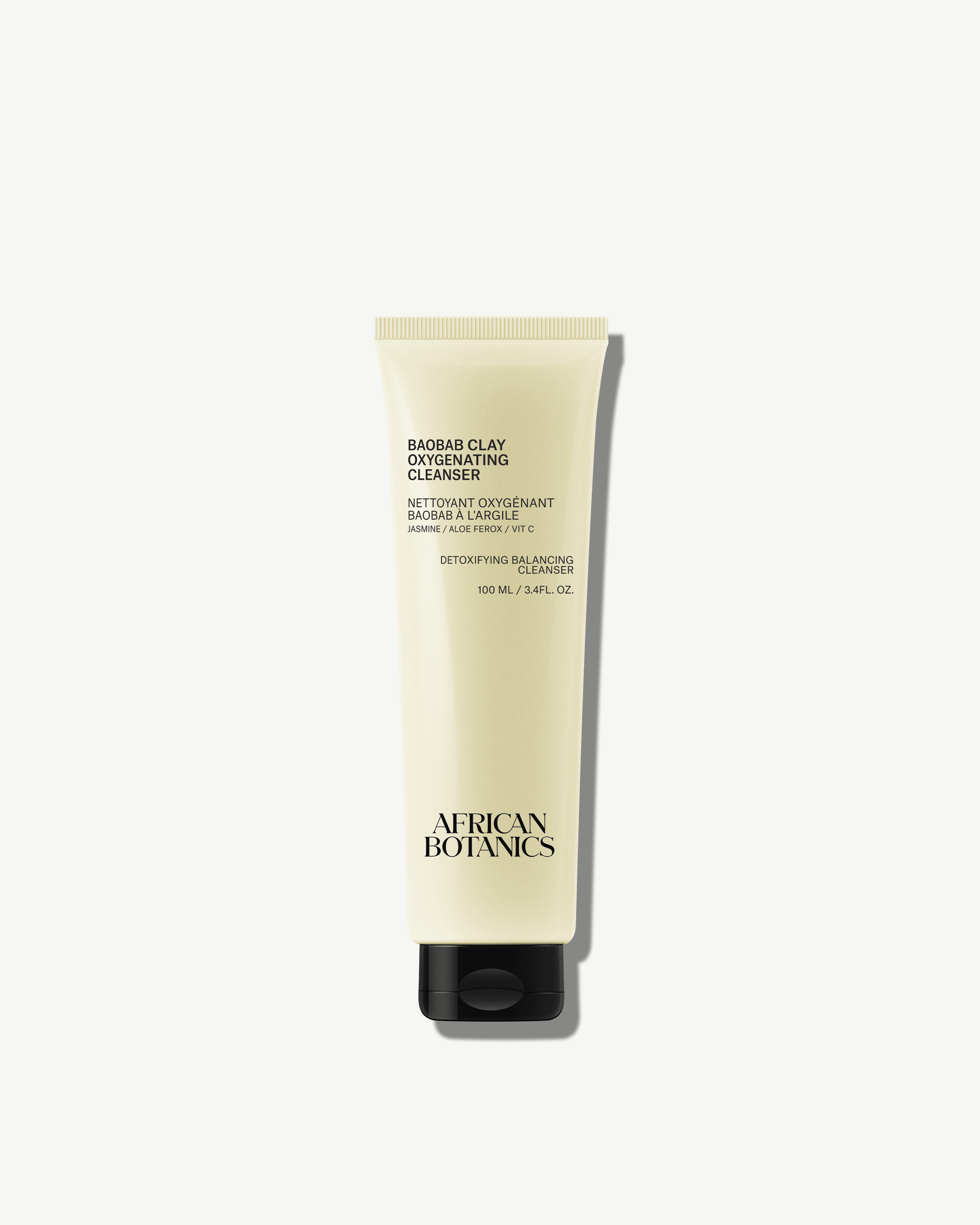 African Botanics Baobab Clay Oxygenating Cleanser - Deep Pore Detox & Brightening Face Wash for Acne-Prone Skin | Perfect for Daily Skincare Routine & Spa Days