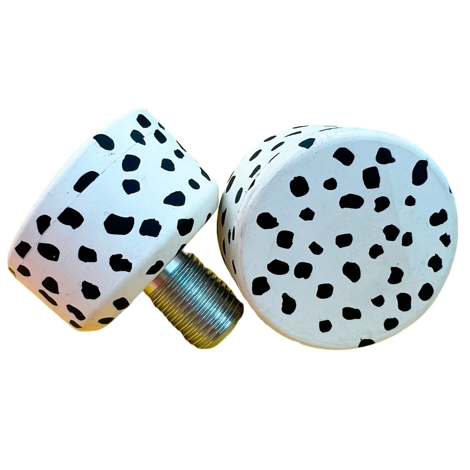 White with Black Spots