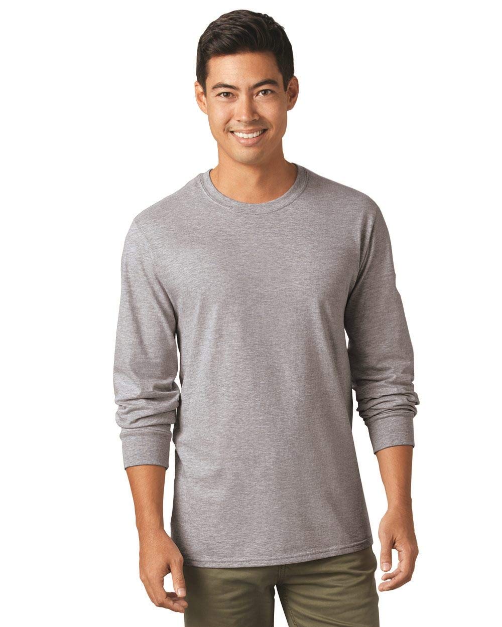 Fruit of the Loom Men's Classic Long Sleeve Cotton T-Shirt - Soft Comfort Fit Casual Shirt for Everyday Wear, Work & Outdoor Activities