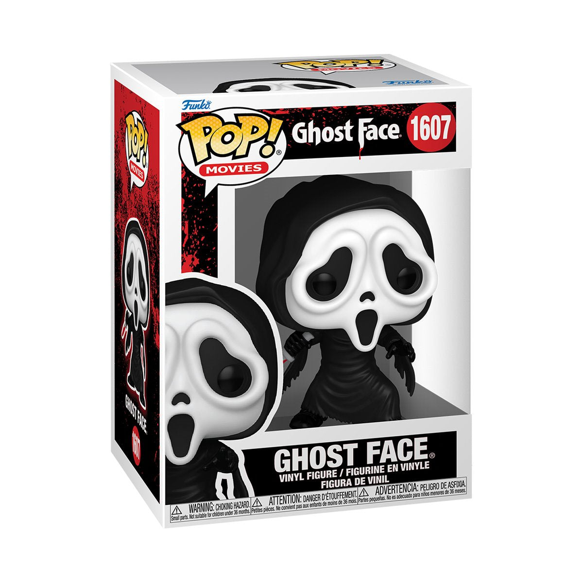 Ghost Face with Knife Funko Pop! Vinyl Figure #1607 - Horror Movie Collectible for Halloween Decor & Scary Film Fan Gifts