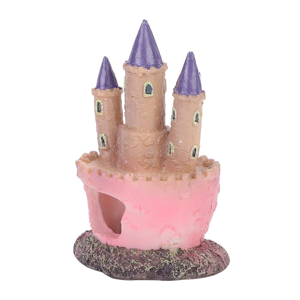 Resin Cartoon Castle Aquarium Decor - Fish Tank Accessories for Tropical Fish, Reptiles & Aquatic Pets | Underwater Landscape Decoration for Home & Office Aquariums
