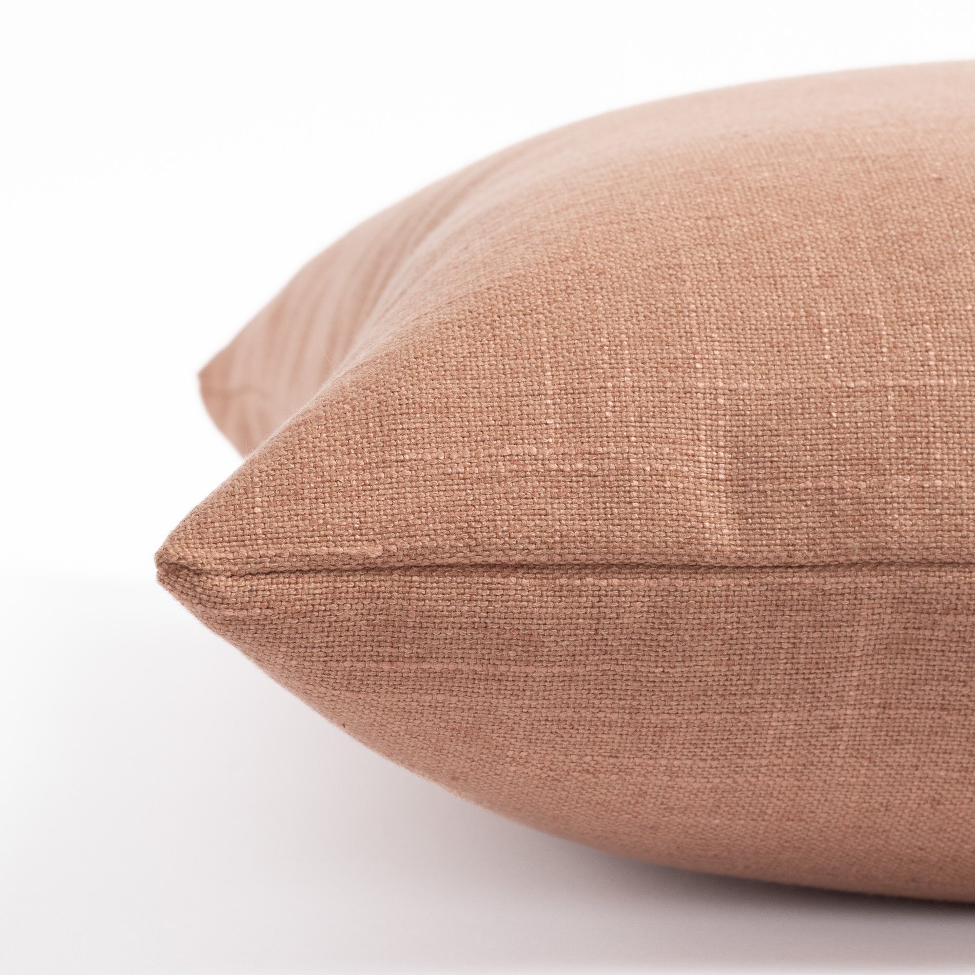 Hollis 22x22 Inch Decorative Throw Pillow Cover - Soft Terracotta Cotton Square Cushion for Sofa, Bed & Home Decor - Perfect for Living Room, Bedroom & Dorm