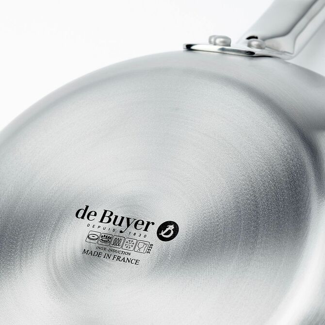 De Buyer Alchimy Carbon Steel Wok Pan 12.6 Inch - Professional Restaurant-Grade Stir Fry Pan for Asian Cooking, Sautéing & High Heat Searing - Perfect for Home Chefs & Commercial Kitchens