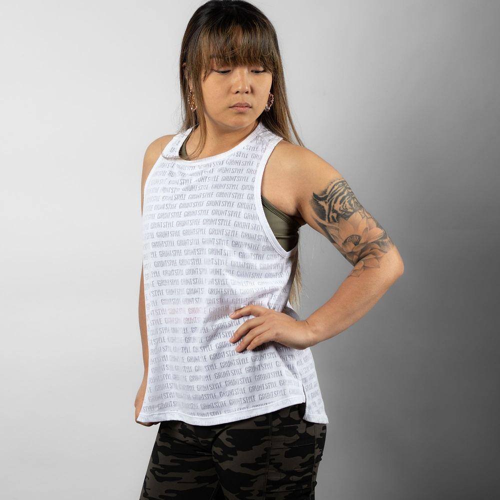 Women's Burnout Tank Top - Soft & Comfortable White Sleeveless Shirt for Yoga, Gym & Casual Wear