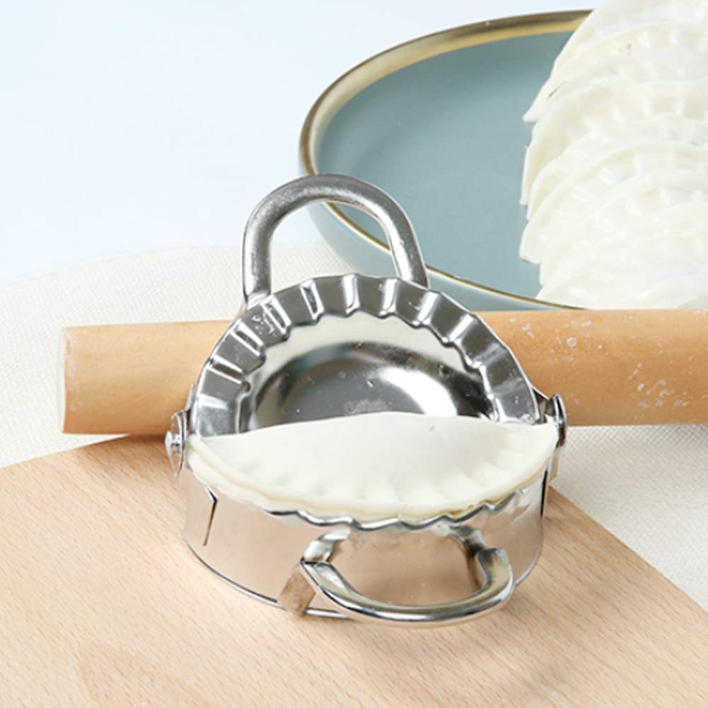 Fdit 3-Piece Stainless Steel Dumpling Maker Set - Manual Dumpling Wrapper Press & Cutter for Homemade Dumplings - Durable Kitchen Gadget for Asian Cooking, Family Meals & Holiday Food Prep