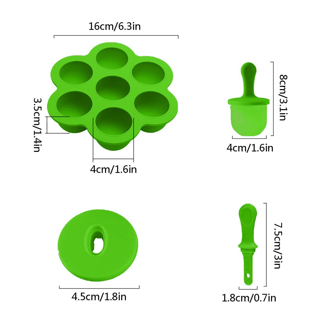 **7-Cavity Silicone Popsicle Molds with Colorful Plastic Sticks - DIY Ice Pop Maker for Homemade Egg Bites, Lollipop Ice & Kids Ice Cream - Perfect for Summer Treats, Party Snacks & Healthy Desserts**
