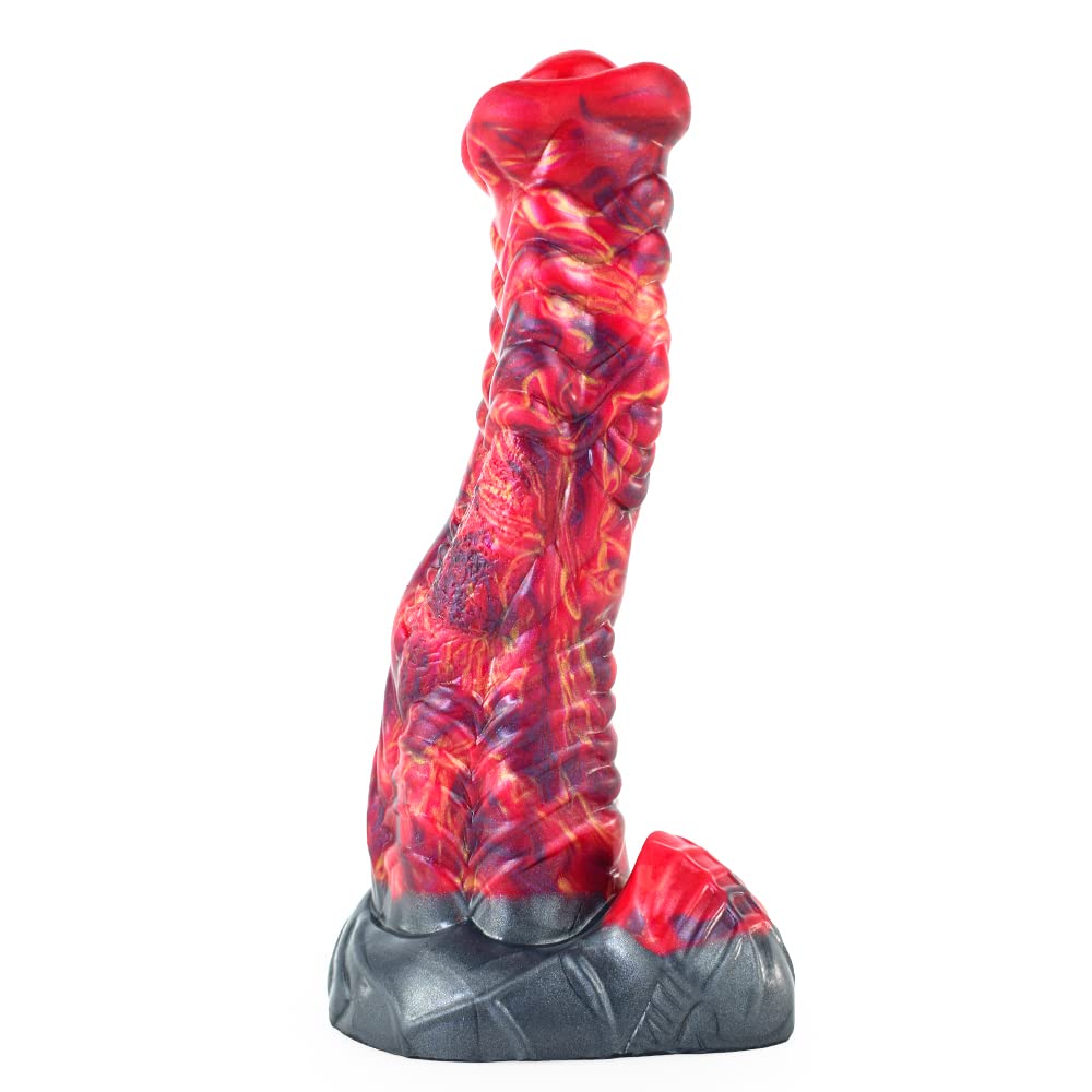 BeHorny Liquid Silicone Alien/Fido Dildo Sex Toy with Strong Suction Cup - Realistic Adult Toy for Solo Play, Couples & BDSM Fantasy (Black)