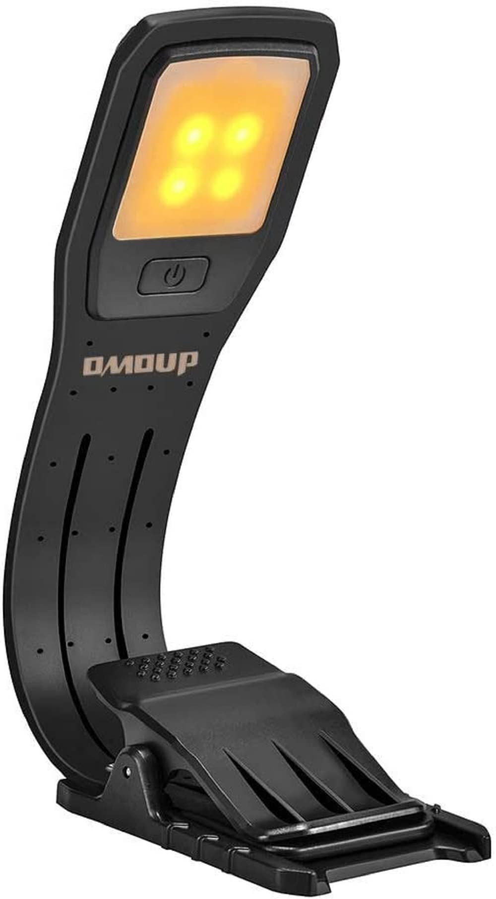 Rechargeable Book Light for Reading - 4 Brightness Levels, Eye-Care Warm Light, Flexible Neck Reading Lamp - Perfect for Bedtime Reading, Studying, Nighttime Use & Travel