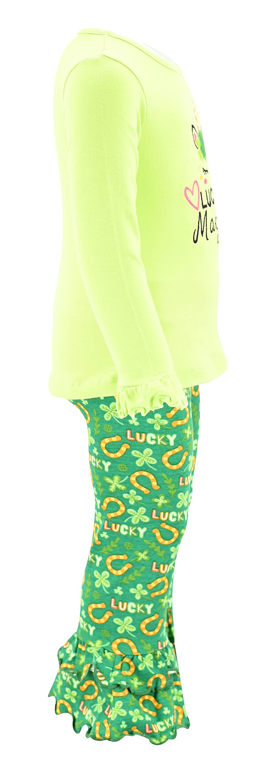 Girls 2-Piece Outfit - Ruffle Leggings & Long Sleeve Shirt Set for Toddlers | Playtime & Party Wear