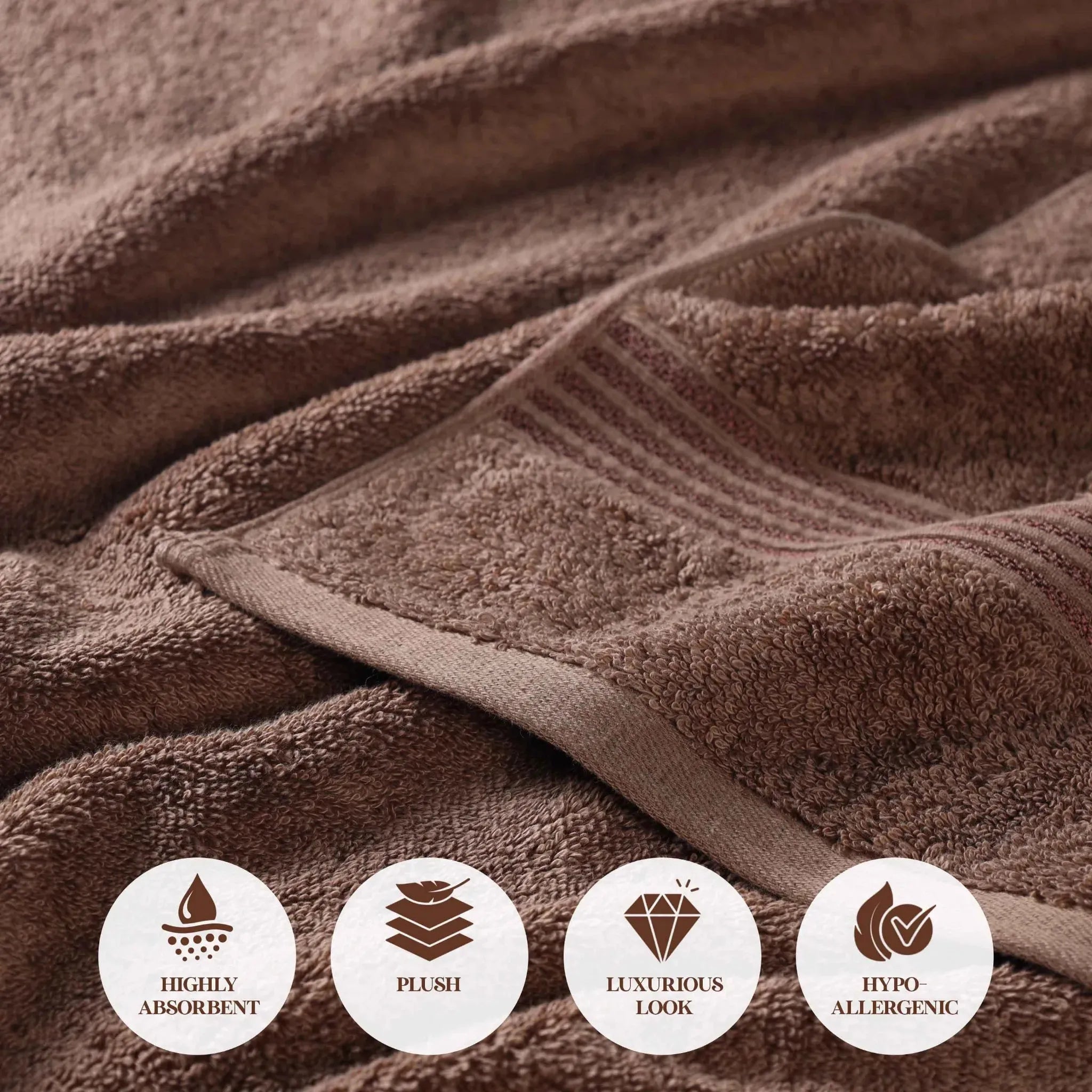 Premium Egyptian Cotton Bath Towel Set of 2 - Ultra Soft & Highly Absorbent Luxury Bath Sheets for Spa, Hotel & Home Use - 100% Heritage Cotton (White)