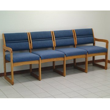FixtureDisplays® Valley Four Seat Sofa - Modern Fabric Sectional Couch with Reversible Chaise, 1040868-NF - Perfect for Living Room, Family Room or Office Lounge