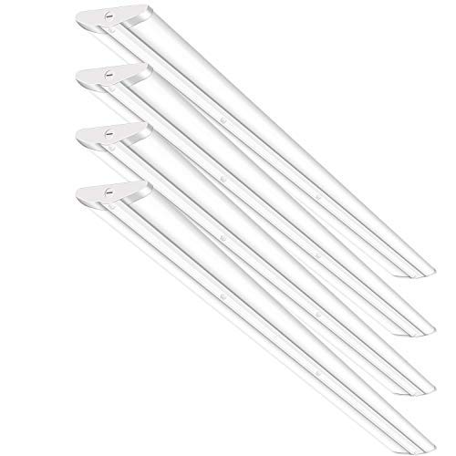 110W 8FT LED Shop Lights - Ultra Slim Wraparound Design, 12600lm 5000K Daylight White, Flush Mount Ceiling Fixture for Warehouse, Garage, Office - Energy Efficient Fluorescent Tube Replacement (4 Pack) - Perfect for Industrial Workspaces, Retail Stores & Home Workshops