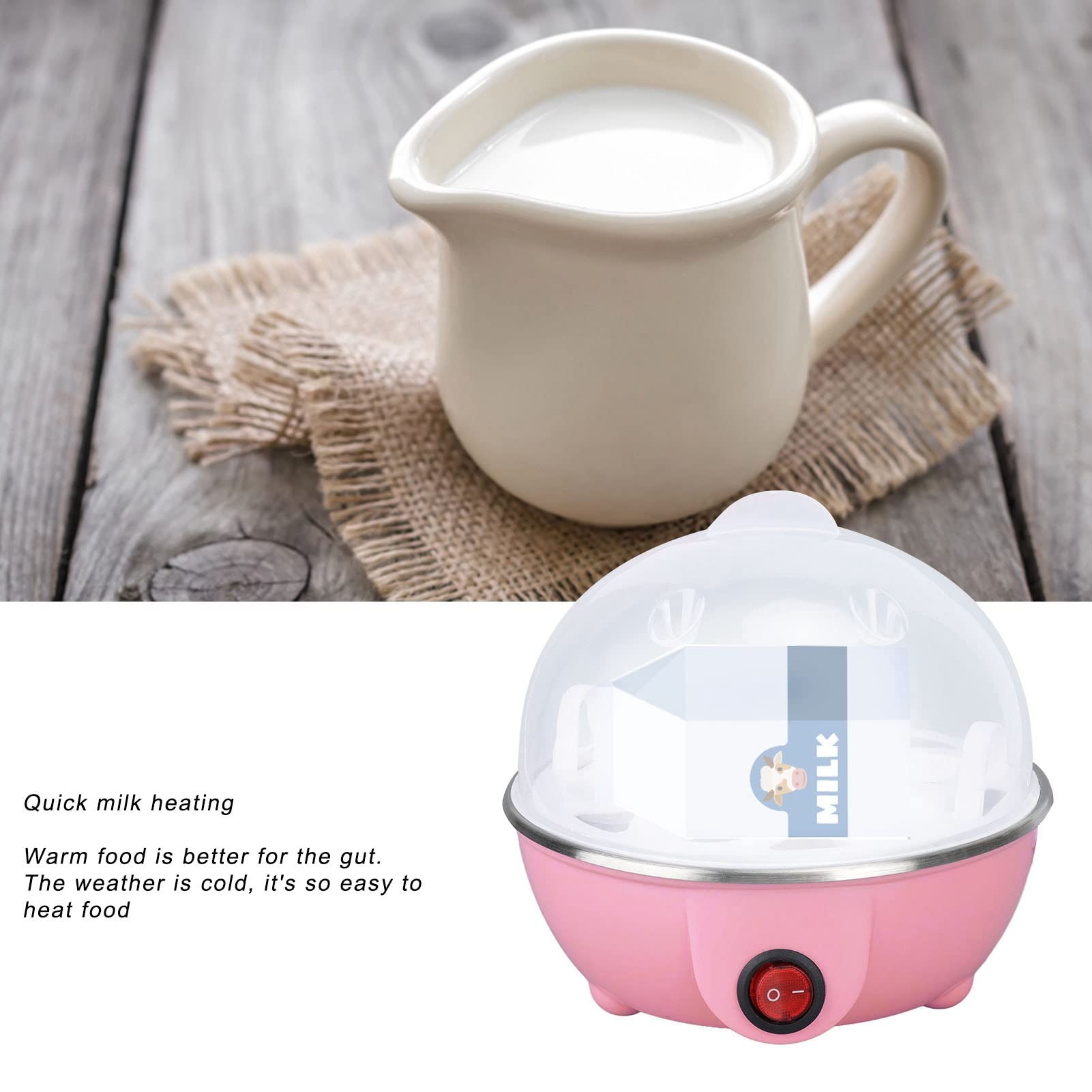 350W Electric Egg Cooker - 7 Egg Capacity Rapid Egg Boiler for Hard Boiled, Poached, Scrambled & Omelets - Auto Shut Off with Measuring Cup - Perfect for Breakfast, Meal Prep & Keto Diet