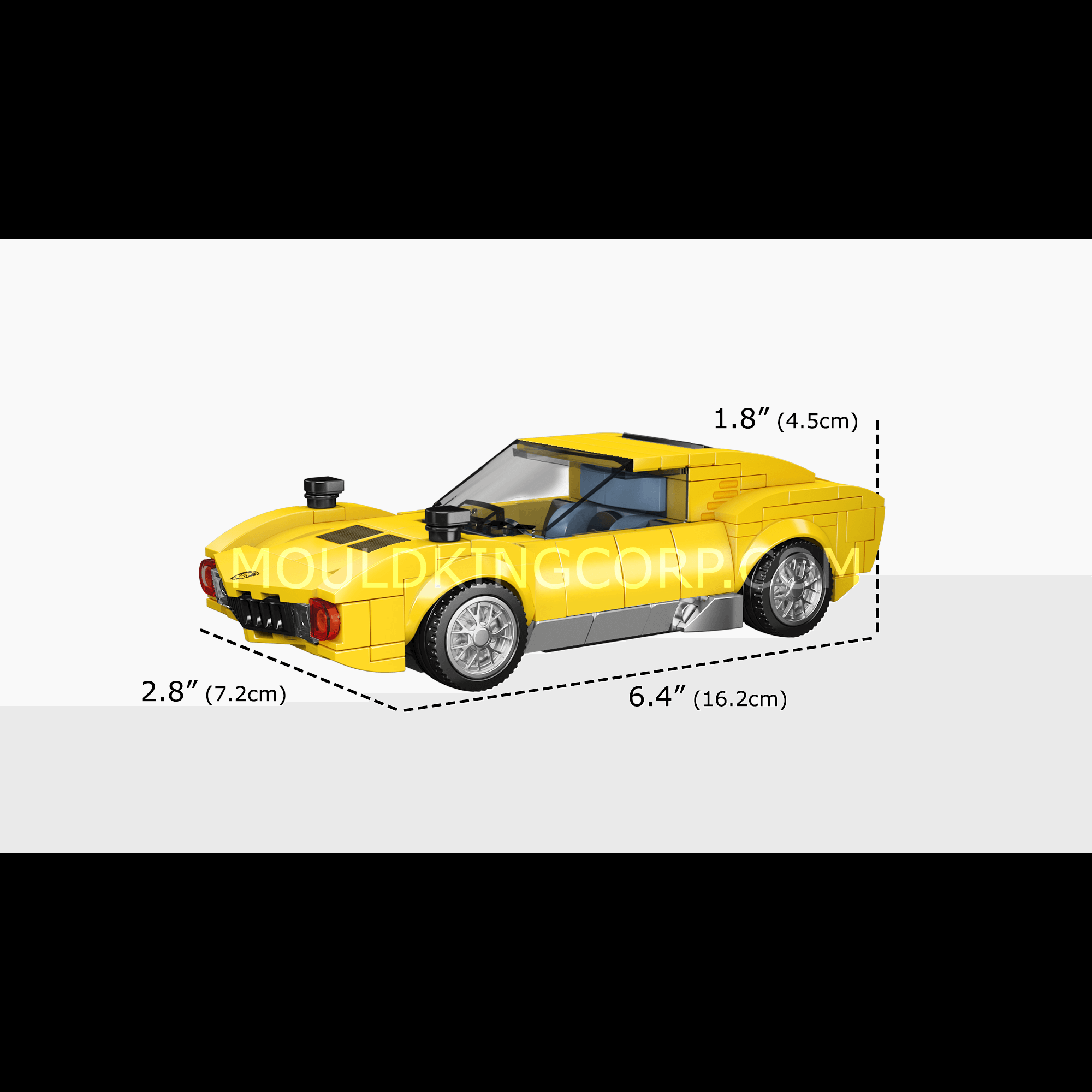 MOULD KING 27039 Italian Bull Miura Car Model Building Set - 321 PCS DIY Sports Car Kit for Adults & Teens - Perfect for Home Decoration, Gift Ideas, and Collectors