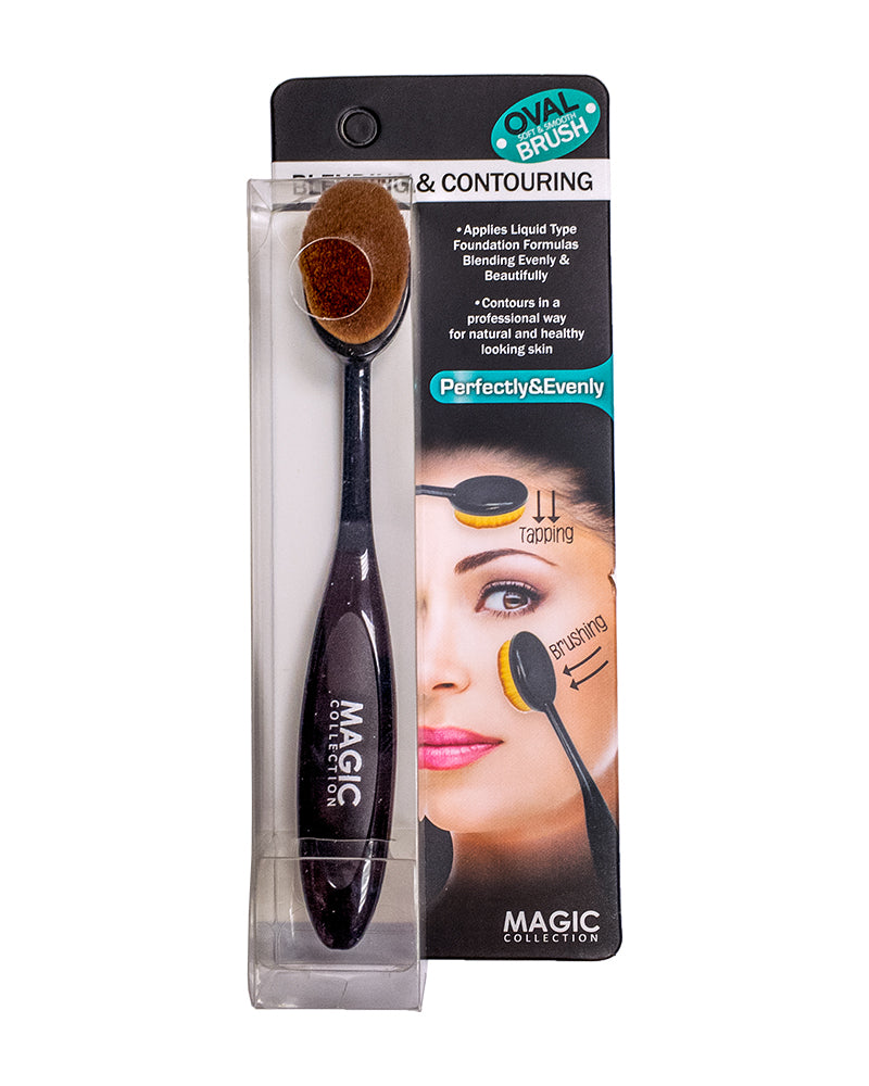 Professional Oval Blending & Contouring Brush for Makeup - Soft Synthetic Bristles for Seamless Foundation, Cream & Powder Application - Perfect for Highlighting, Bronzing & Contouring Face Makeup