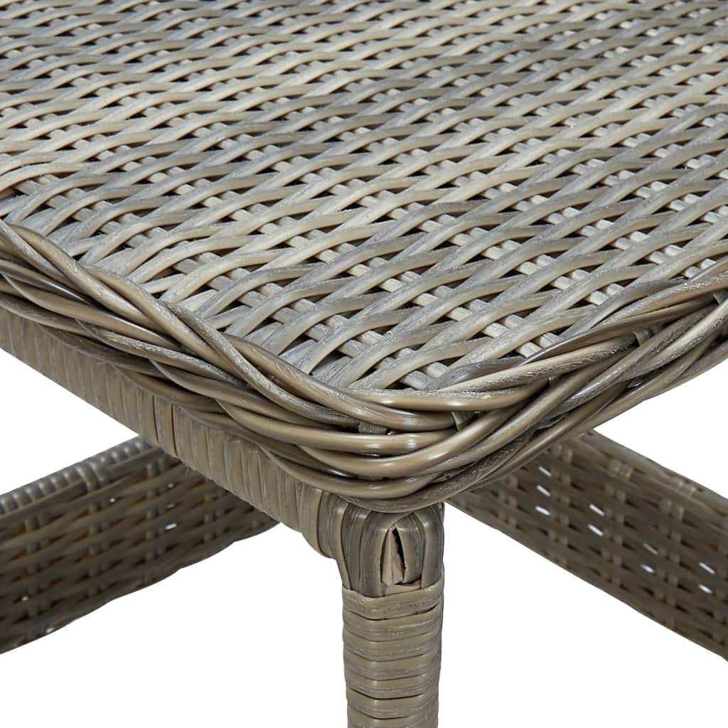 Brown Poly Rattan Outdoor Dining Table 7.7