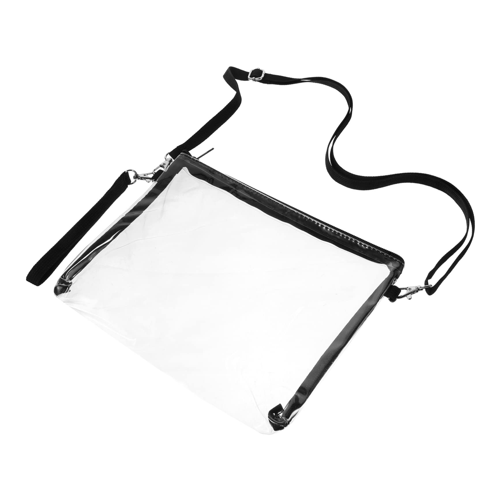 HANABASS Clear PVC Messenger Bag for Women - Transparent Crossbody Purse, Stadium Approved Tote for Concerts, Festivals & Events