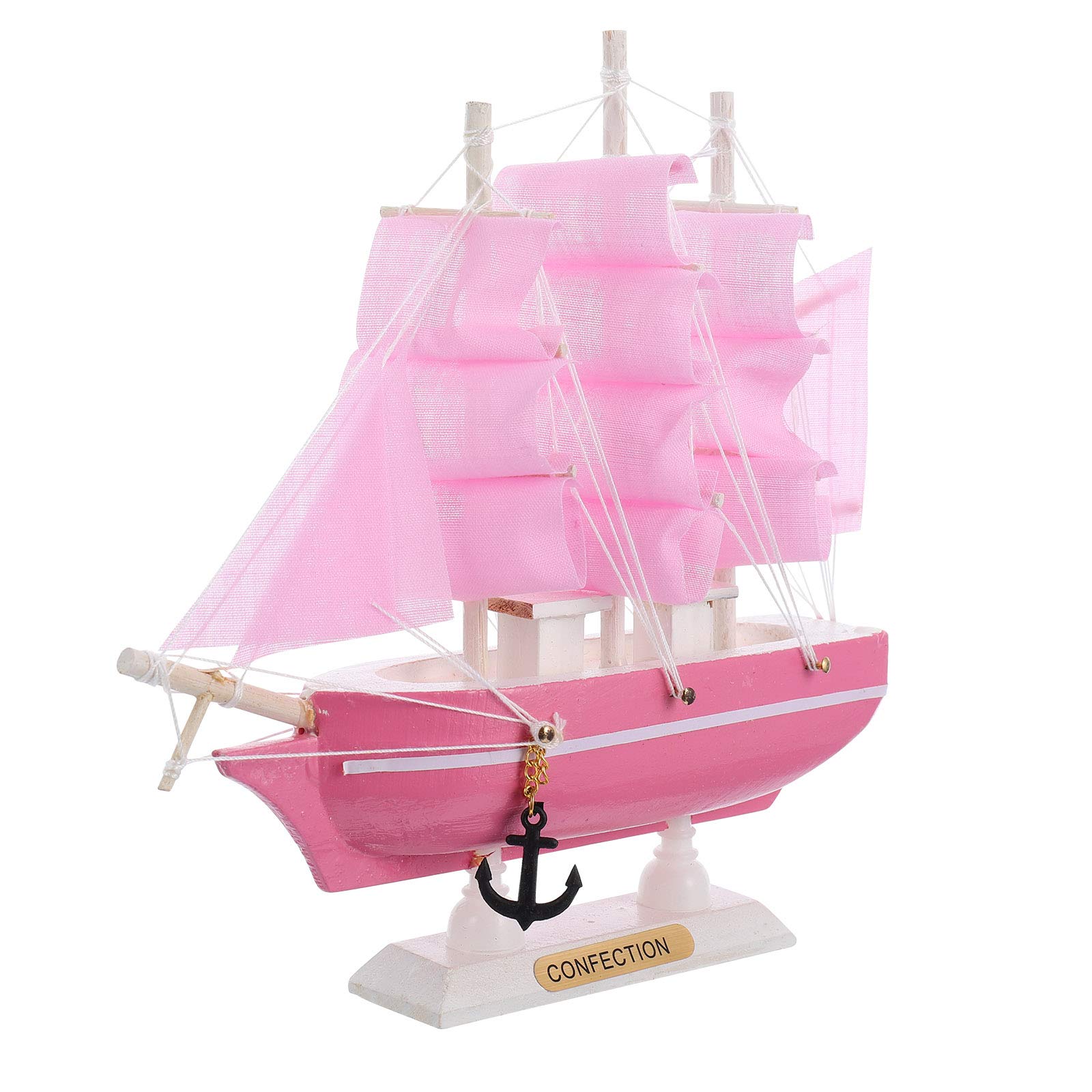 SEWACC Wooden Sailboat Model - Handcrafted Vintage Sailing Ship Decor for Home, Office & Nautical Theme Rooms | Perfect for Coastal Decor, Mantel Display & Gift Giving
