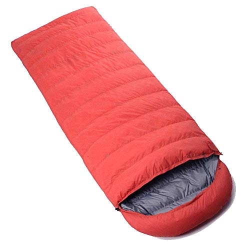 Lightweight Portable Camping Sleeping Bag for Adults - Double Zipper, 600G, Red Black - Perfect for Hiking, Backpacking & Outdoor Adventures