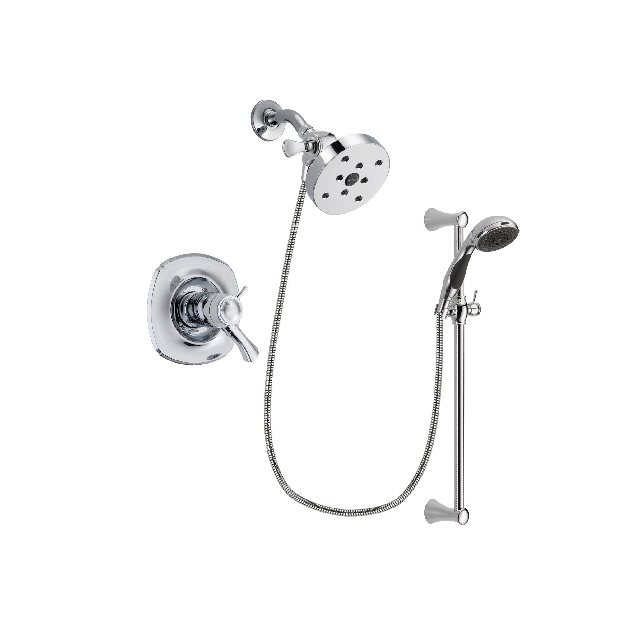 Delta Addison Chrome Finish Thermostatic Shower Faucet System with 5.5
