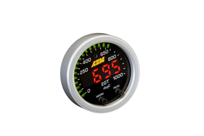 AEM X Series EGT Gauge 0-1800°F - High Accuracy Exhaust Gas Temperature Meter for Performance Cars, Racing & Diesel Trucks