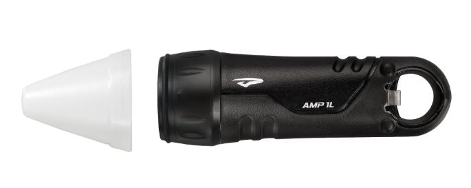 AMP 1L Water Bottle with Black Cone Lid - Insulated Stainless Steel Thermos for Gym, Hiking & Outdoor Activities