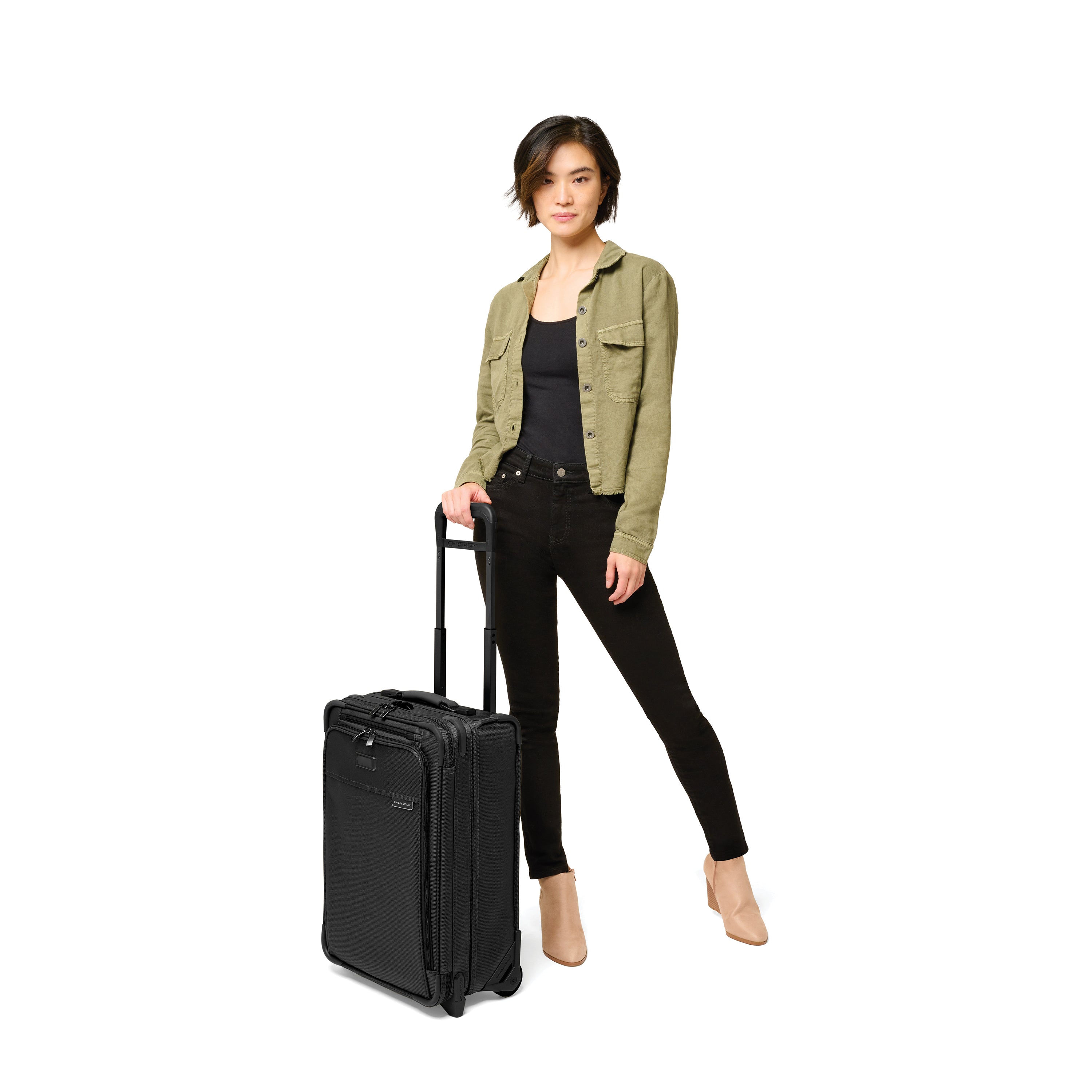 Briggs & Riley Baseline Essential 2 Wheel Carry On Luggage - Lightweight Durable Suitcase for Business Travel & Weekend Getaways | TSA Approved Spinner Luggage with Expandable Design